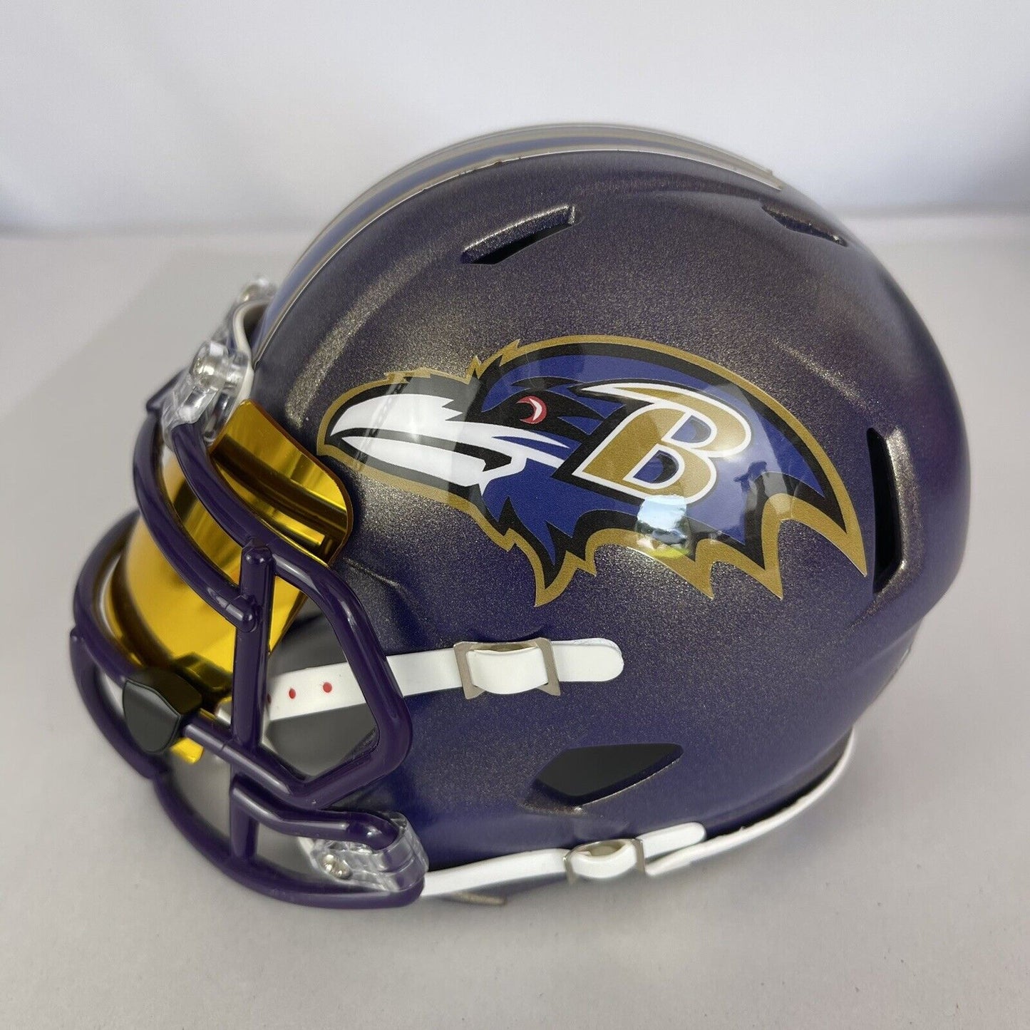 Baltimore Ravens Custom Mini Helmet - Purple/Gold distressed