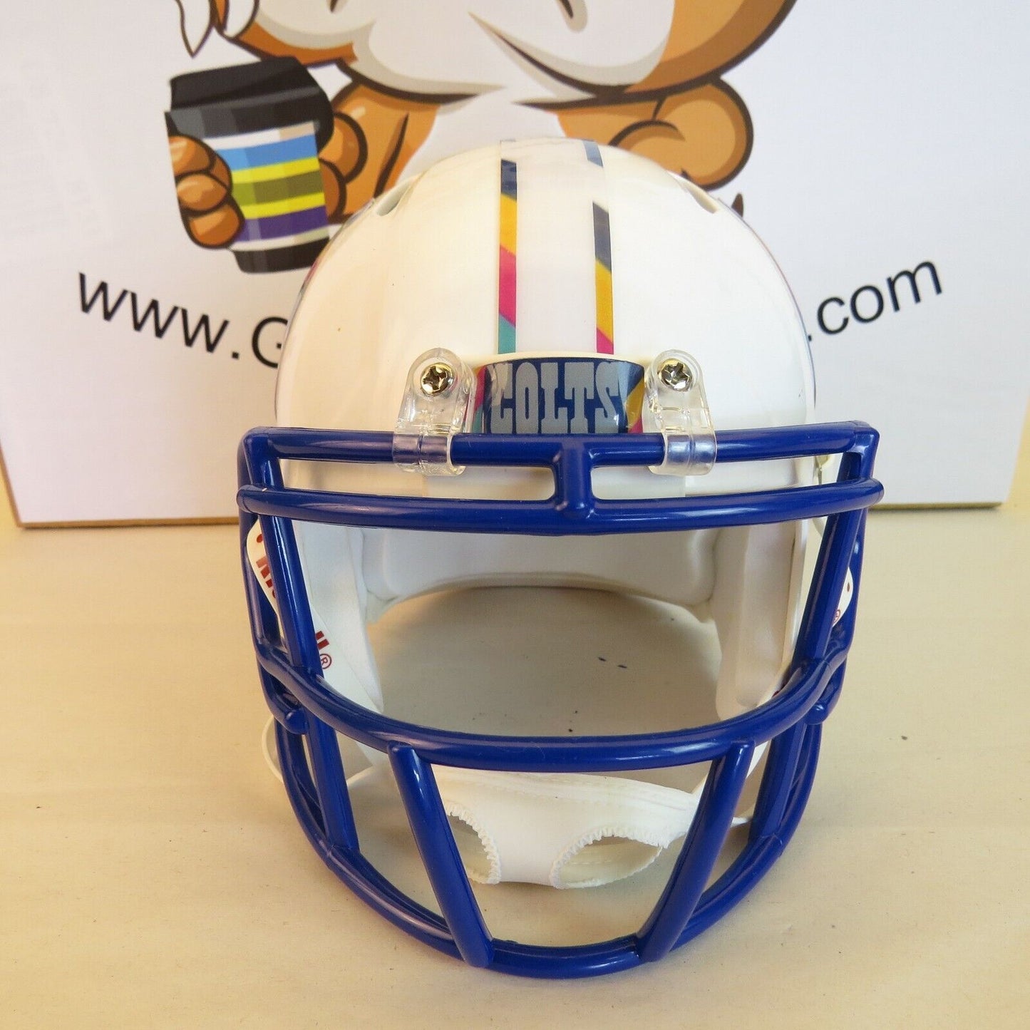 Indianapolis Colts Custom Mini Helmet Crucial Catch Themed White