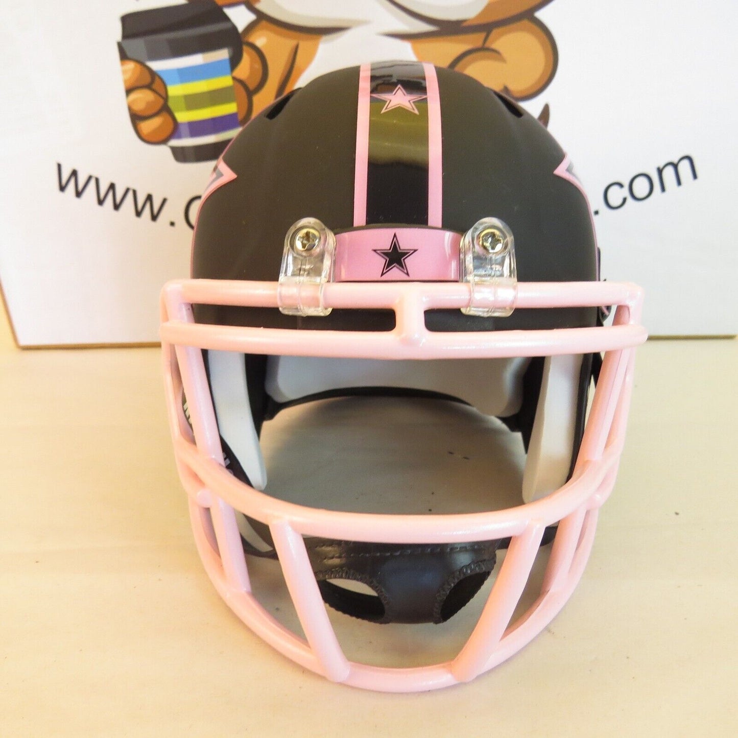 Dallas Cowboys Custom Mini Helmet BCA Breast Cancer Awarenes Themed