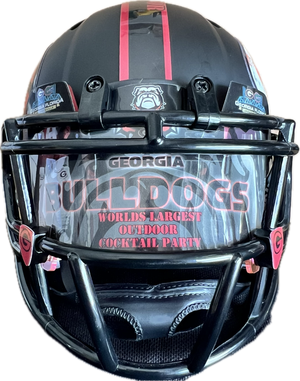 Georgia Bulldogs Custom Black Mini Alternate Helmet 'Worlds LG Cocktail Party'