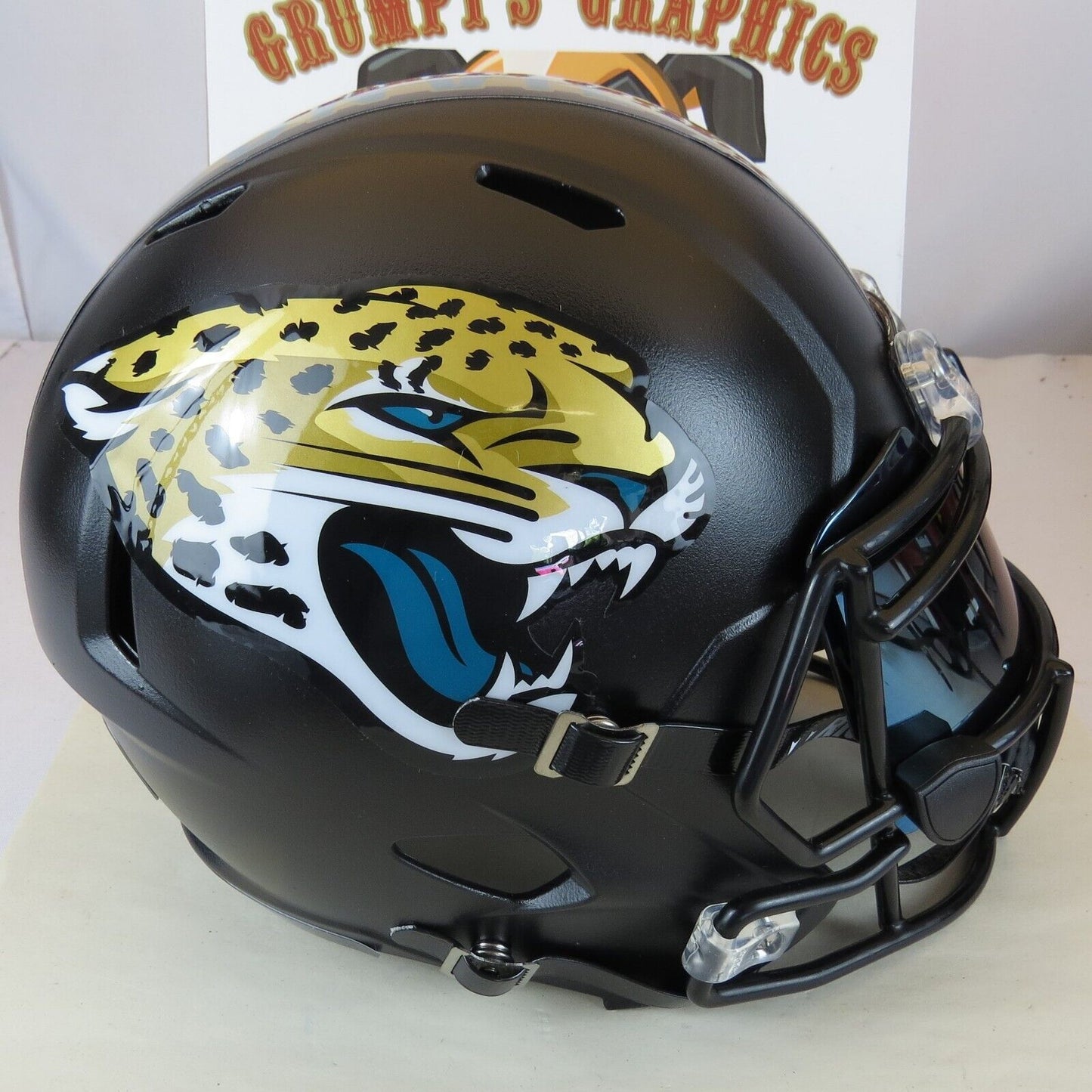 Jacksonville Jaguars Custom full size replica Helmet Ballistic Black Matte