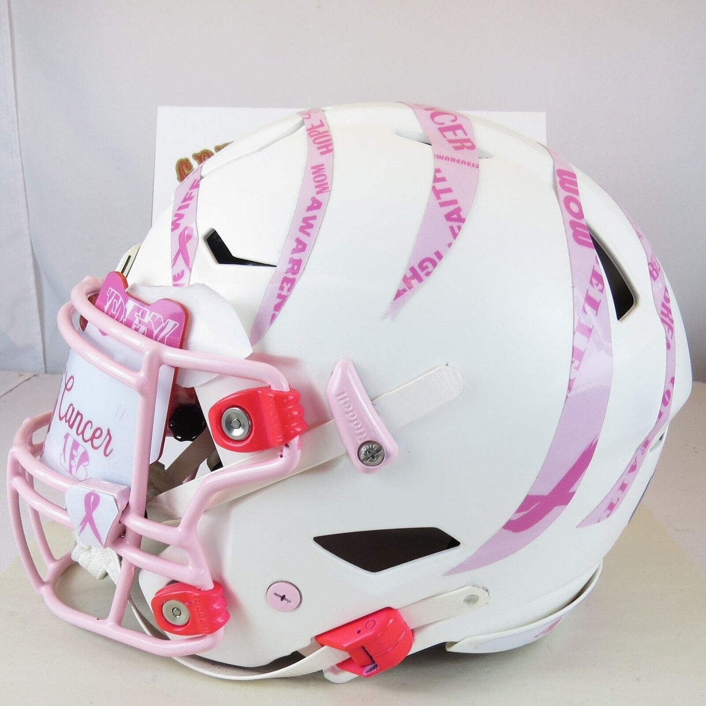 Cincinnati Bengals Custom Speedflex Helmet Alternate Breast Cancer Awareness BCA