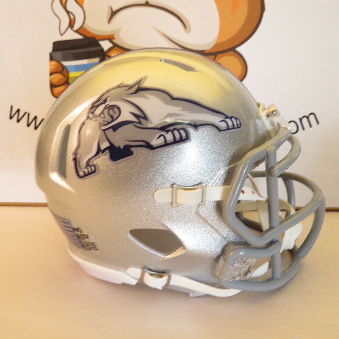 University of New Hampshire Wildcats Custom Mini Helmet Concept Silver