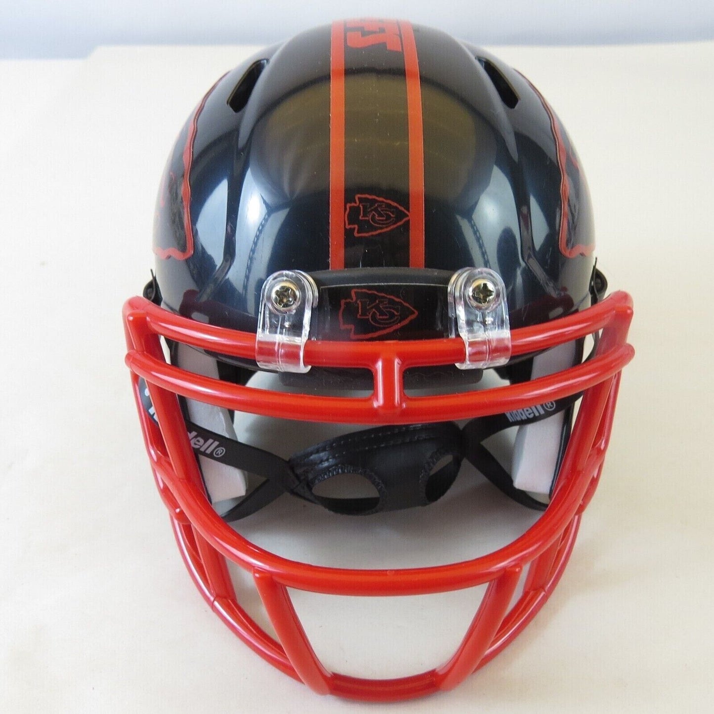 Kansas City Chiefs Custom Mini Helmet Alternate decals on Black