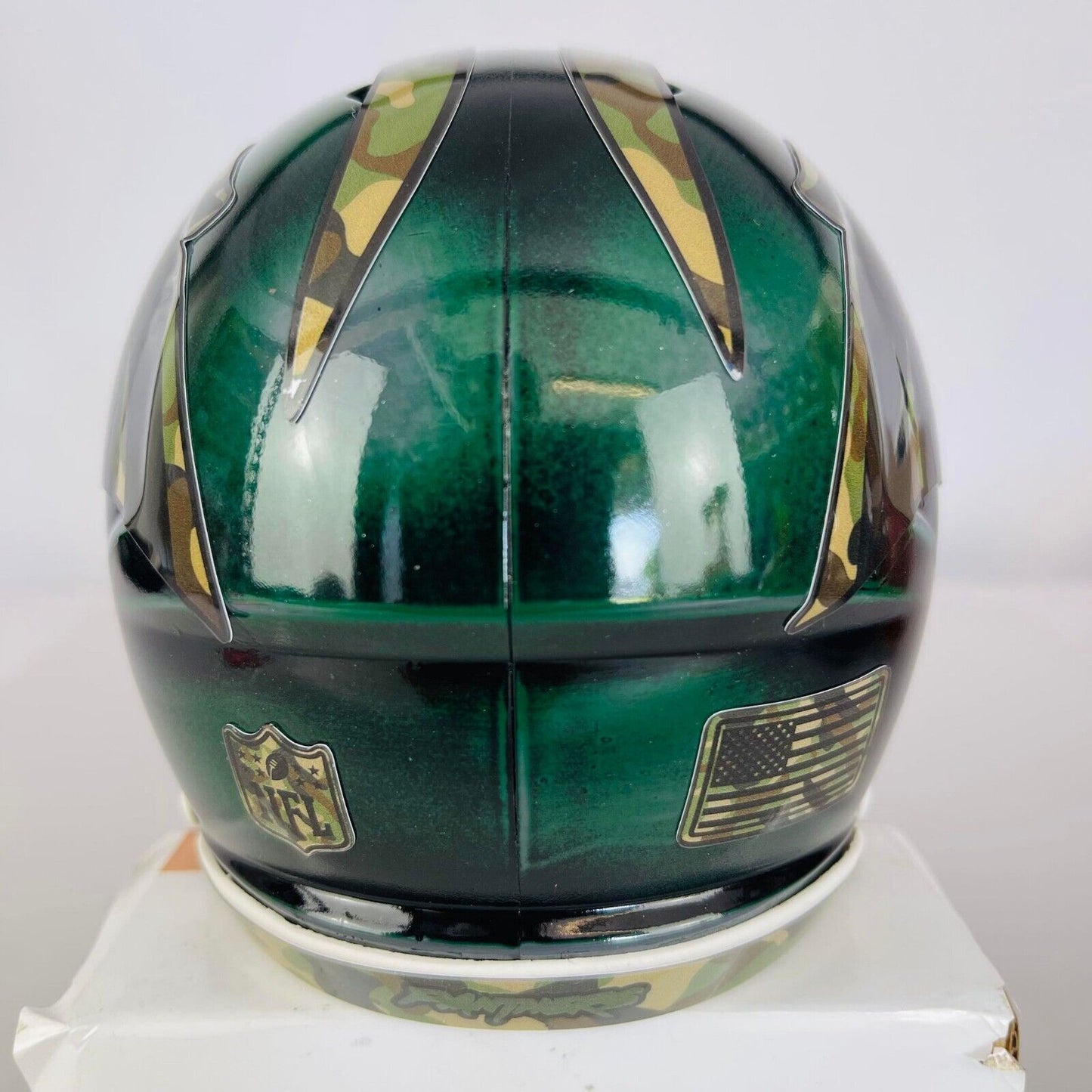 Carolina Panthers Custom Painted Mini Helmet - Green/Black/Grey Distressed