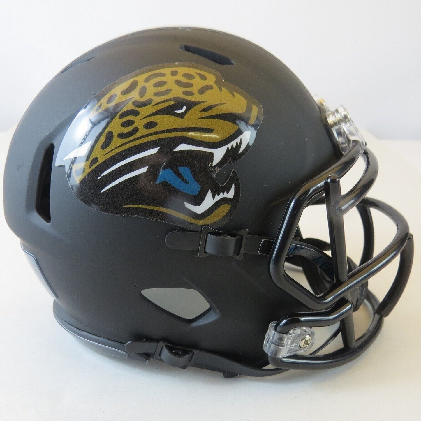 Jacksonville Jaguars Custom Mini Helmet Alternate decals on Matte Black