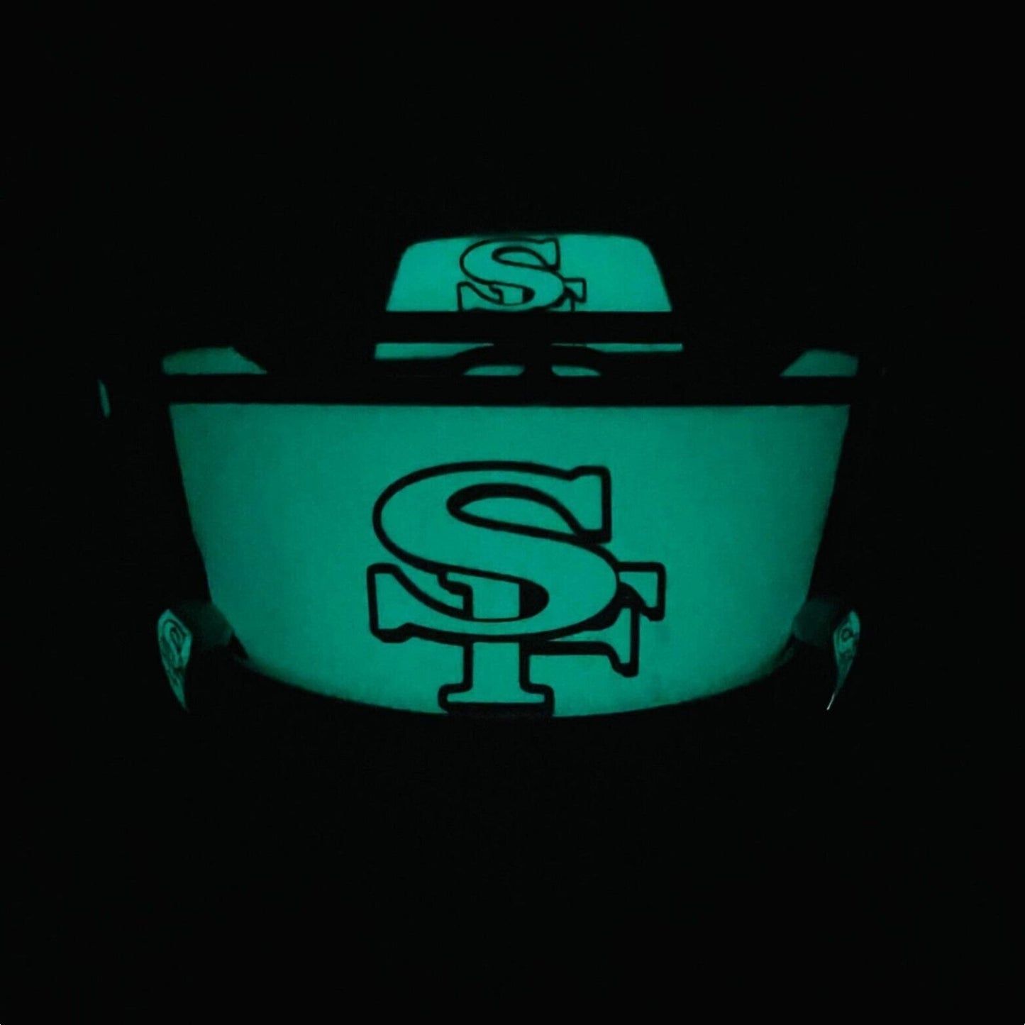 San Francisco 49er Custom Speedflex Helmet White Glow in the Dark Visor