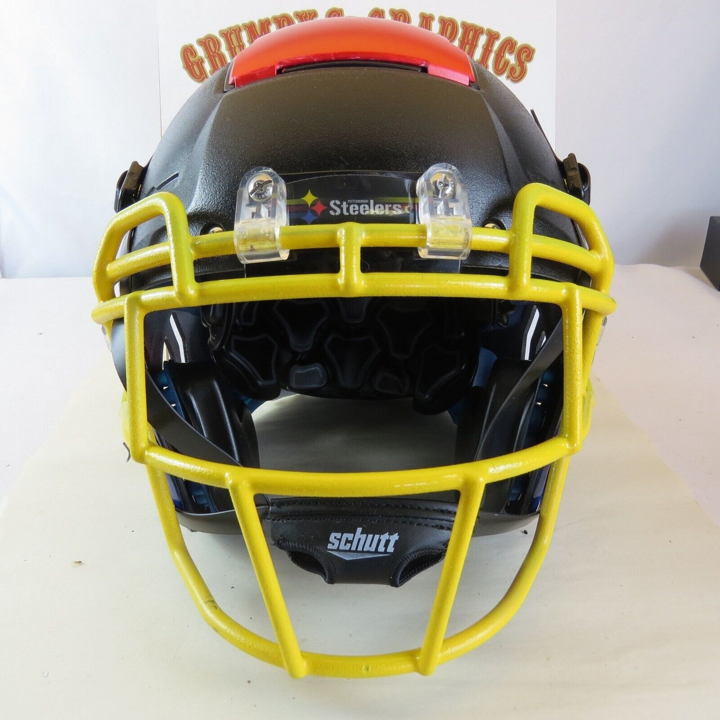 Pittsburgh Steelers custom full size Schutt F7 Ballistic Black