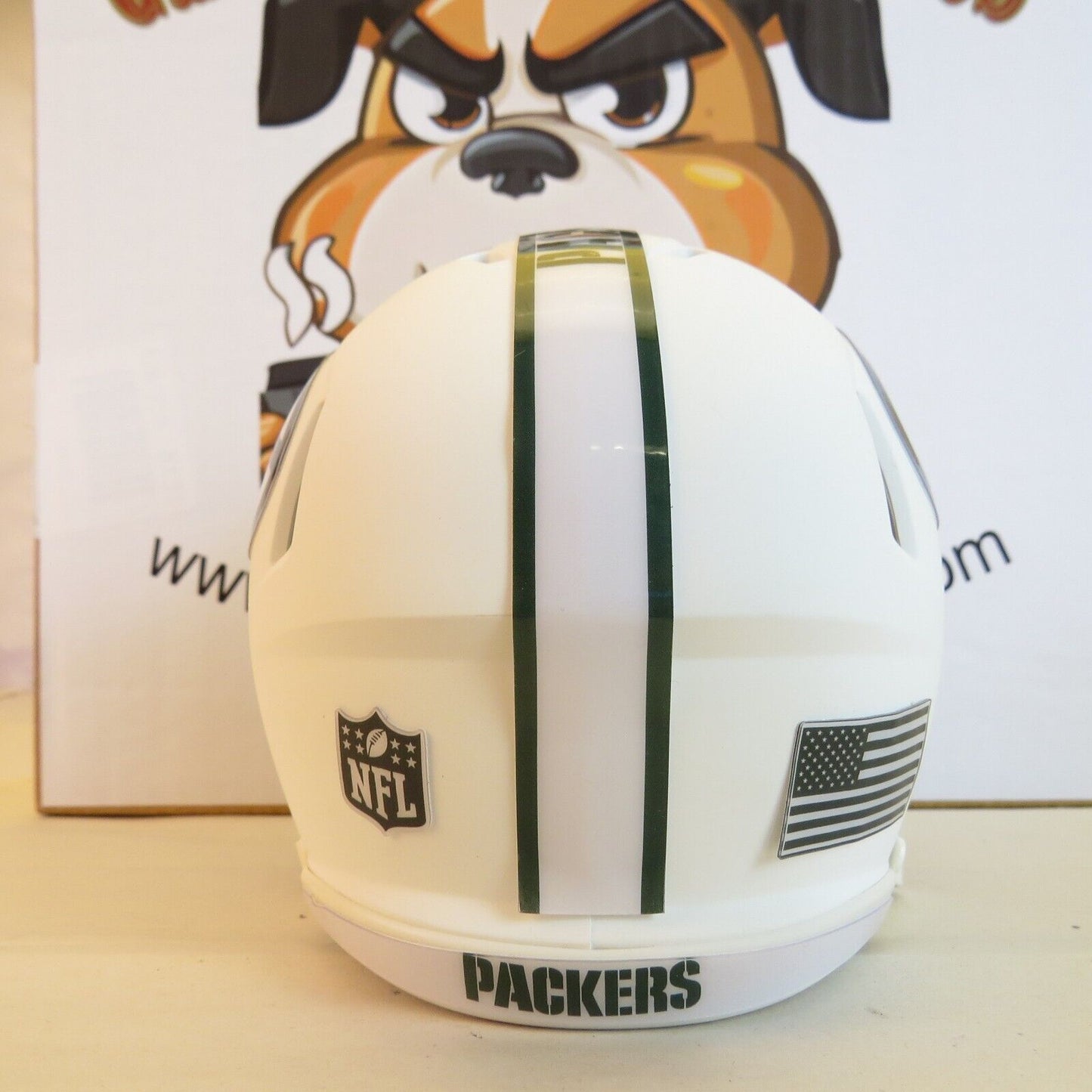 Green Bay Packers Custom Mini Helmet White