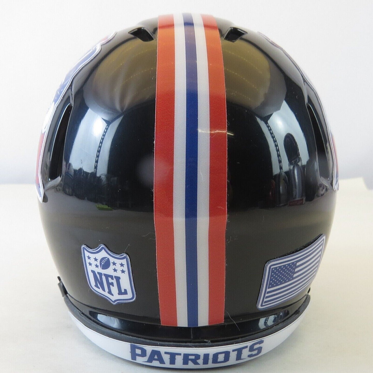 New England Patriots Custom Mini Helmet Alternate Throw back decals on Black