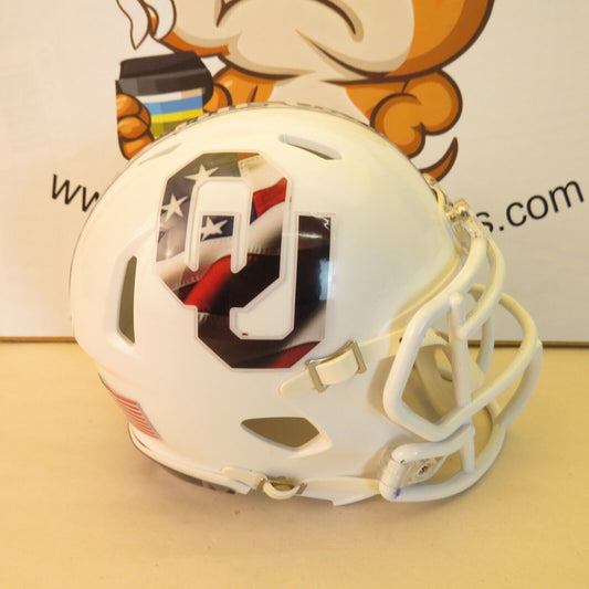 Oklahoma Sooners Custom Mini Helmet Military Appreciation Theme