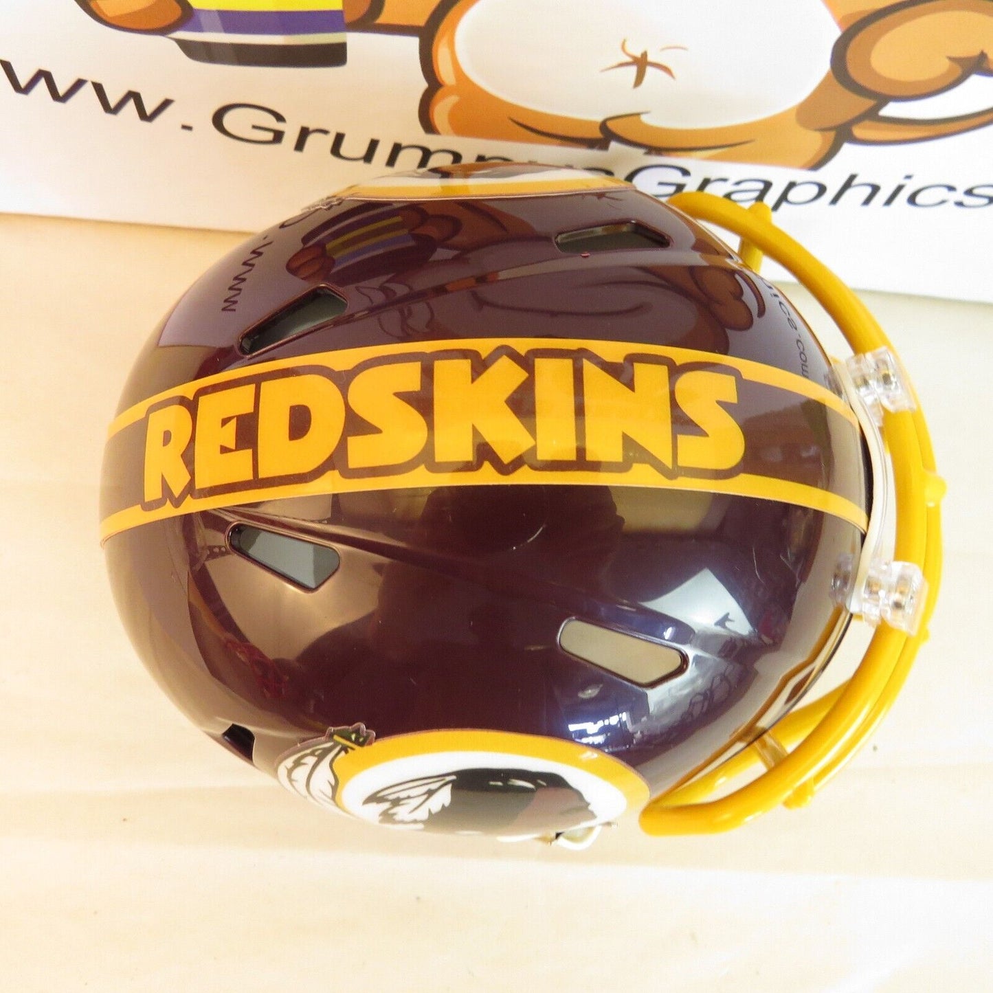 Washington Redskins Custom Mini Helmet Throw Back Maroon