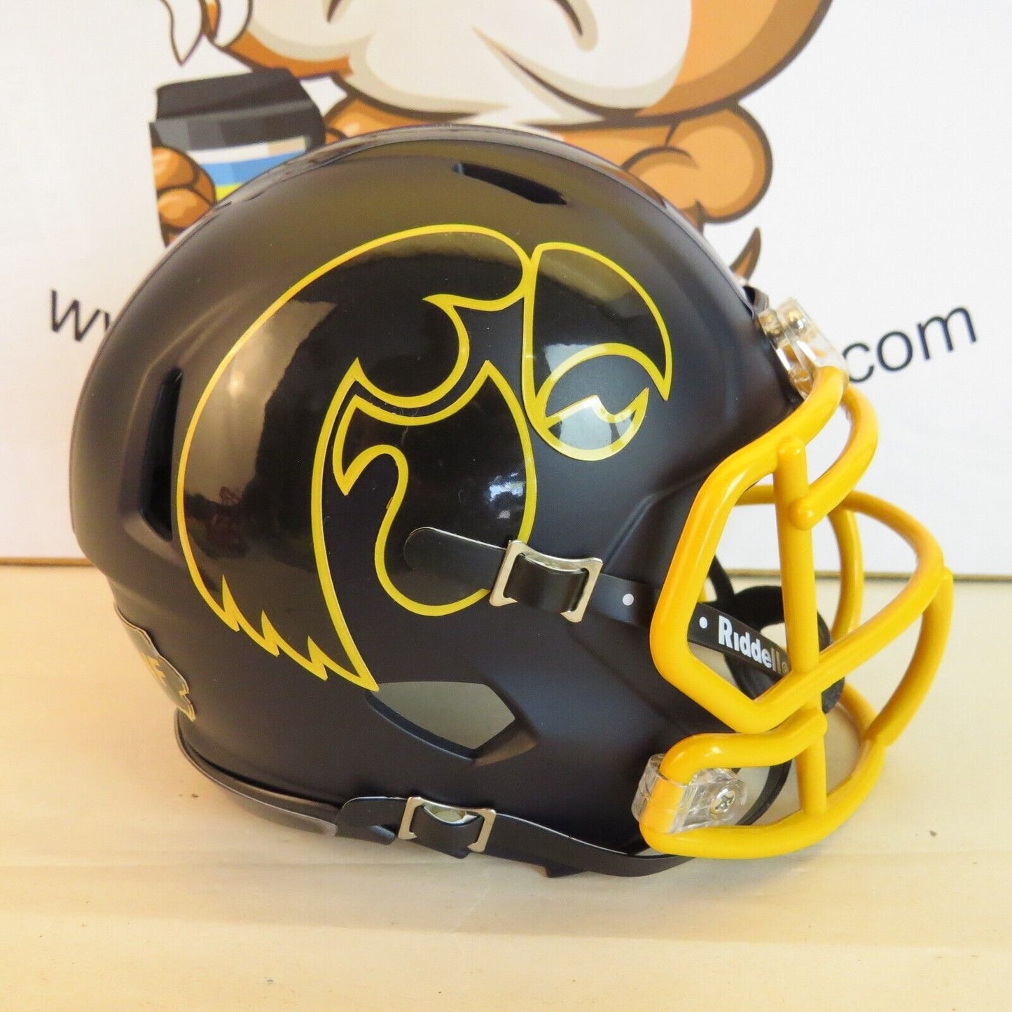 Iowa Hawkeyes Alternate Custom Mini Helmet Black Satin