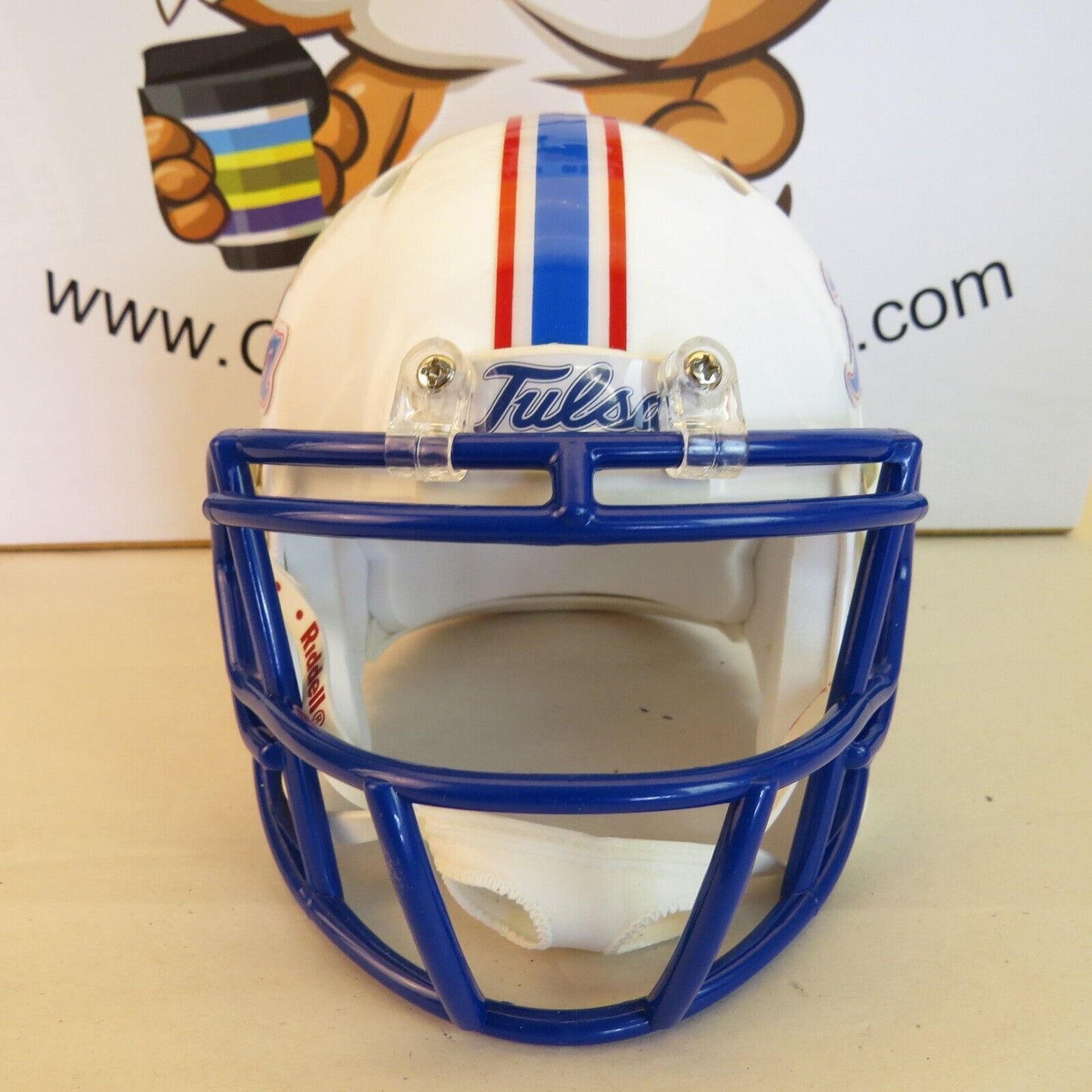 Tulsa Golden Hurricane Custom Mini Helmet White