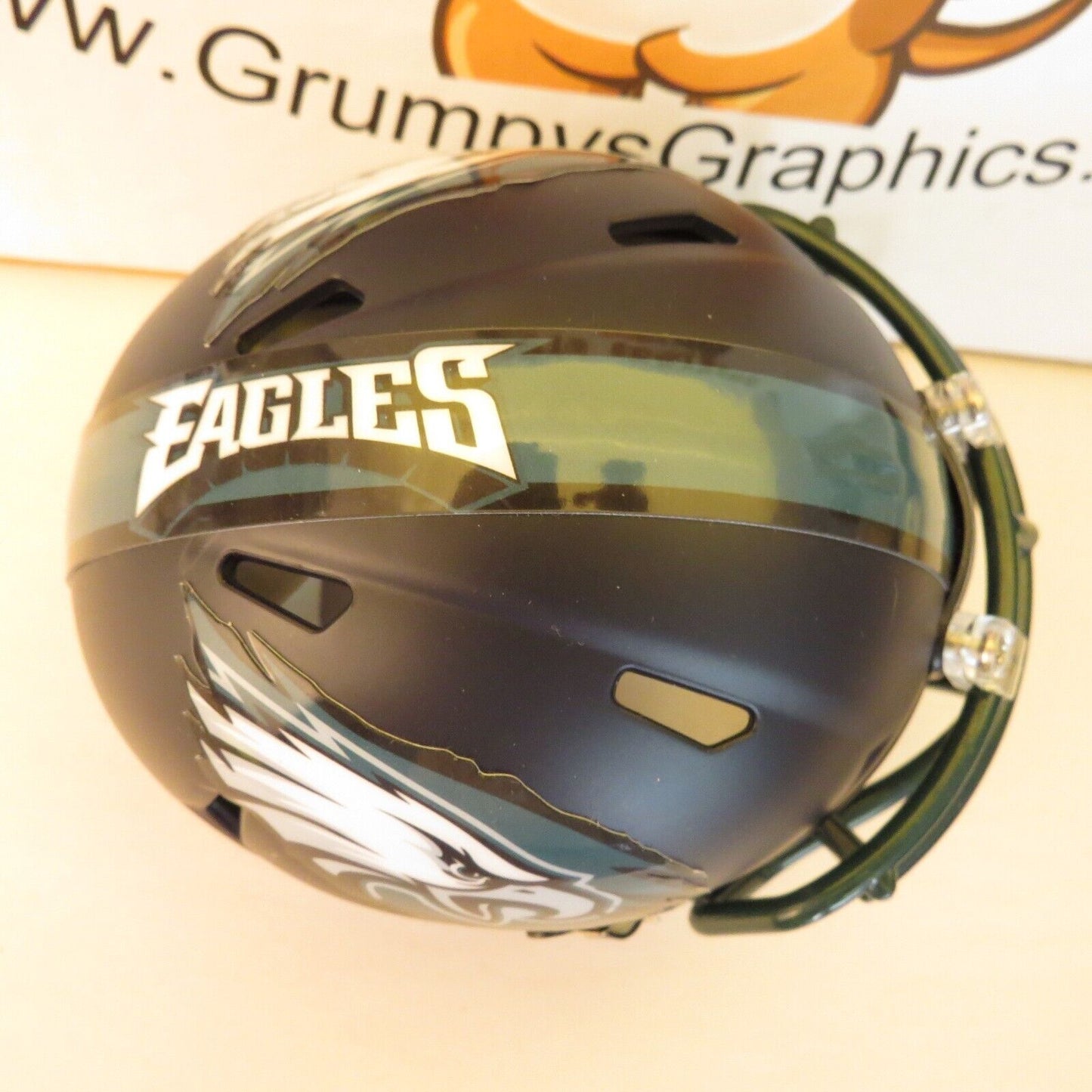 Philadelphia Eagles Custom Mini Helmet Alternate Concept on Black