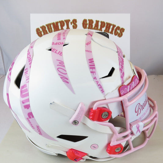 Cincinnati Bengals Custom Speedflex Helmet Alternate Breast Cancer Awareness BCA