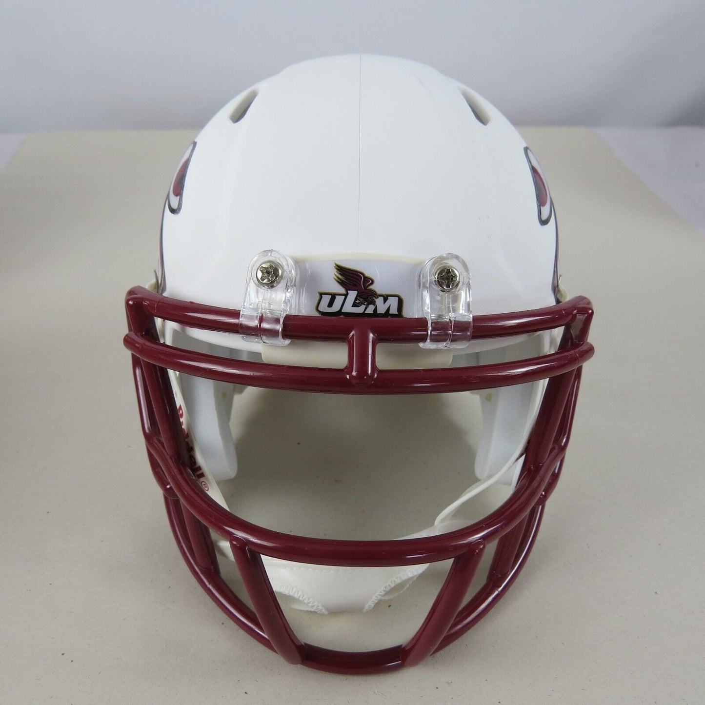 University of Louisiana-Monroe Warhawks custom P-40 mini helmet matte white