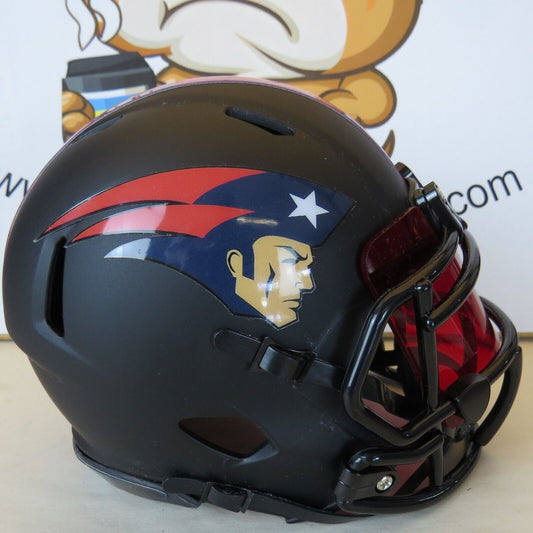 New England Patriots Custom Mini Helmet Alternate on Black Matte