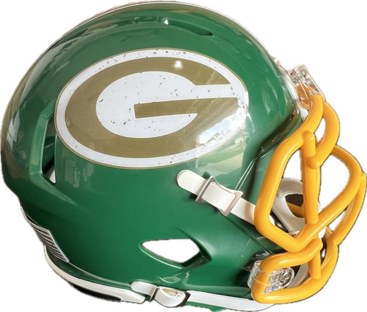 Green Bay Packers Custom Mini Helmet Alternate STS Salute to Service themed.