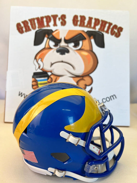 Delaware Fightin' Blue Hens Custom Mini Helmet alternate concept Blue