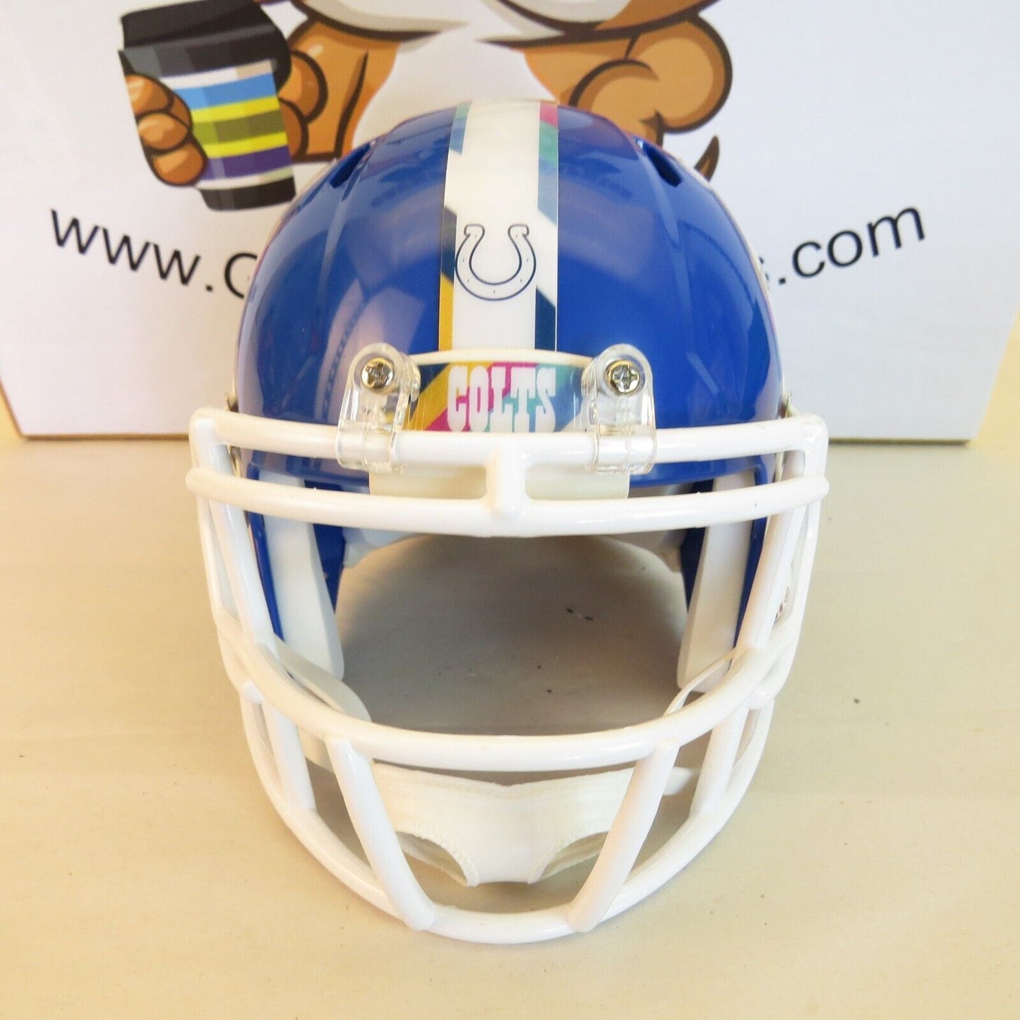 Indianapolis Colts Custom Mini Helmet Crucial Catch Themed Blue