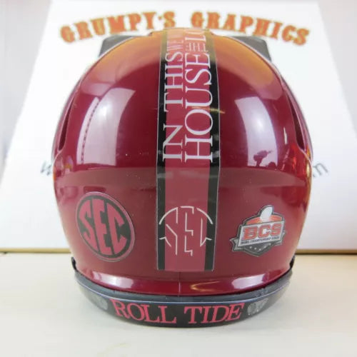 Alabama Crimson Tide Custom Mini Helmet Alternate with custom visor