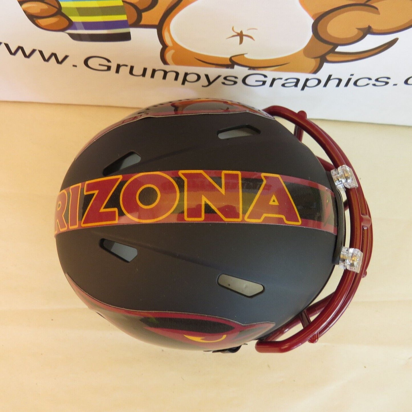 Arizona Cardinals Custom Mini Helmet Alternate Black Matte