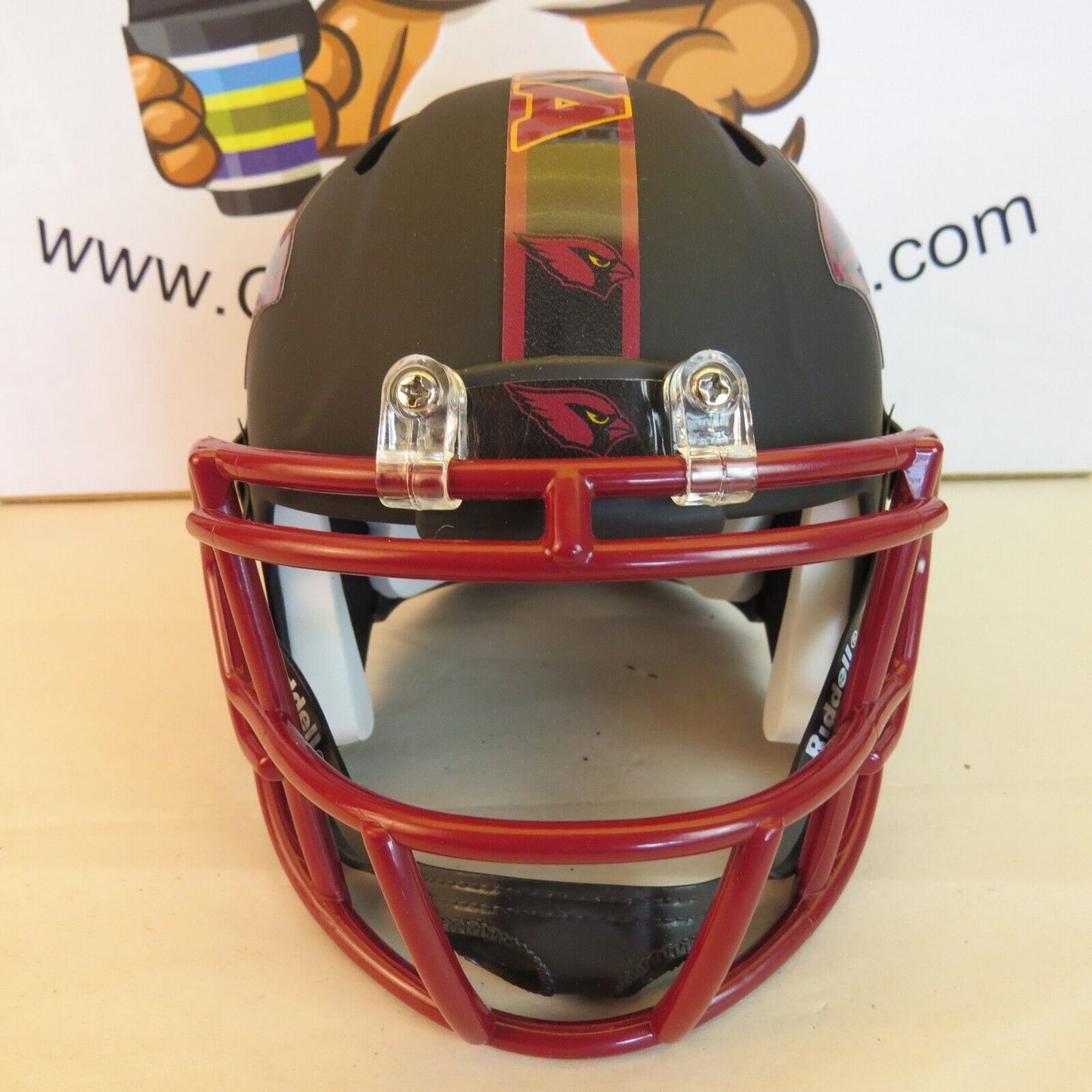 Arizona Cardinals Custom Mini Helmet Alternate Black Matte