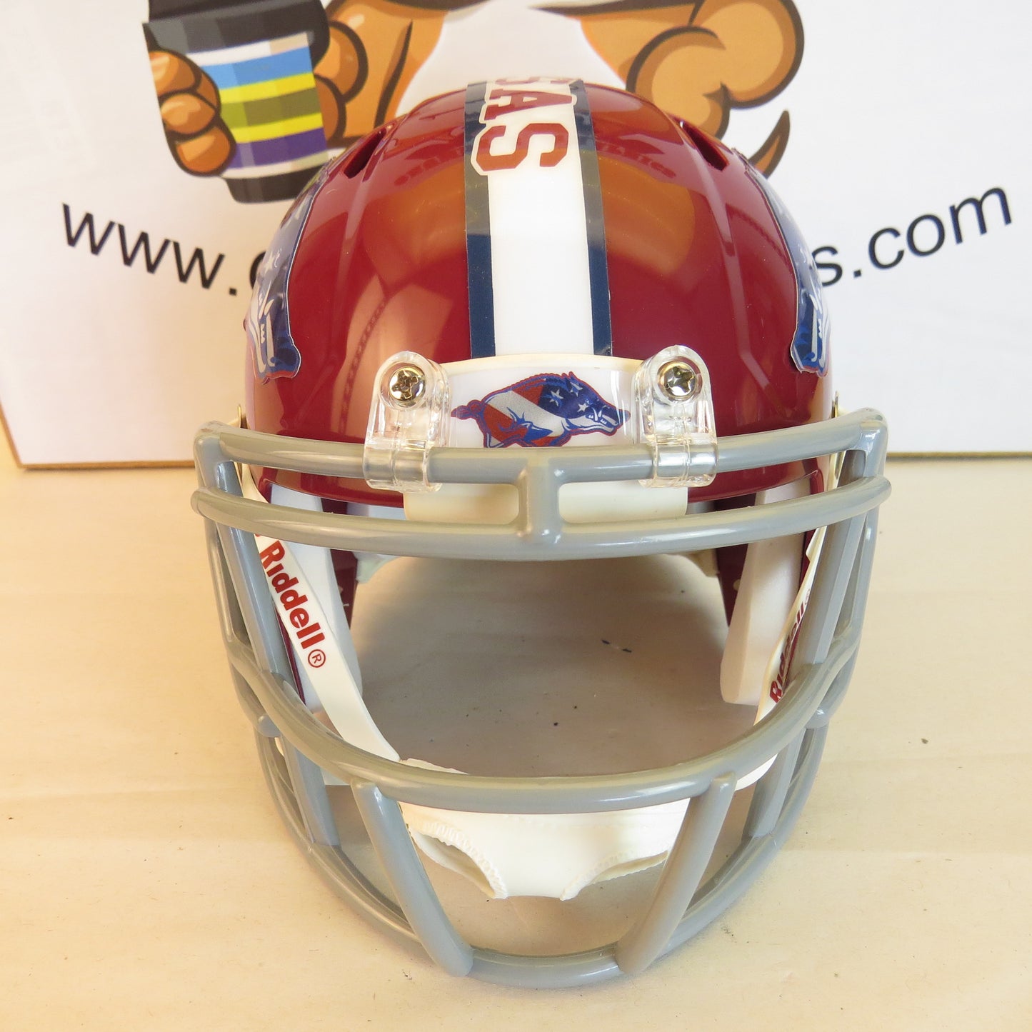 Arkansas Razorbacks Custom Mini Helmet Military Appreciation Theme