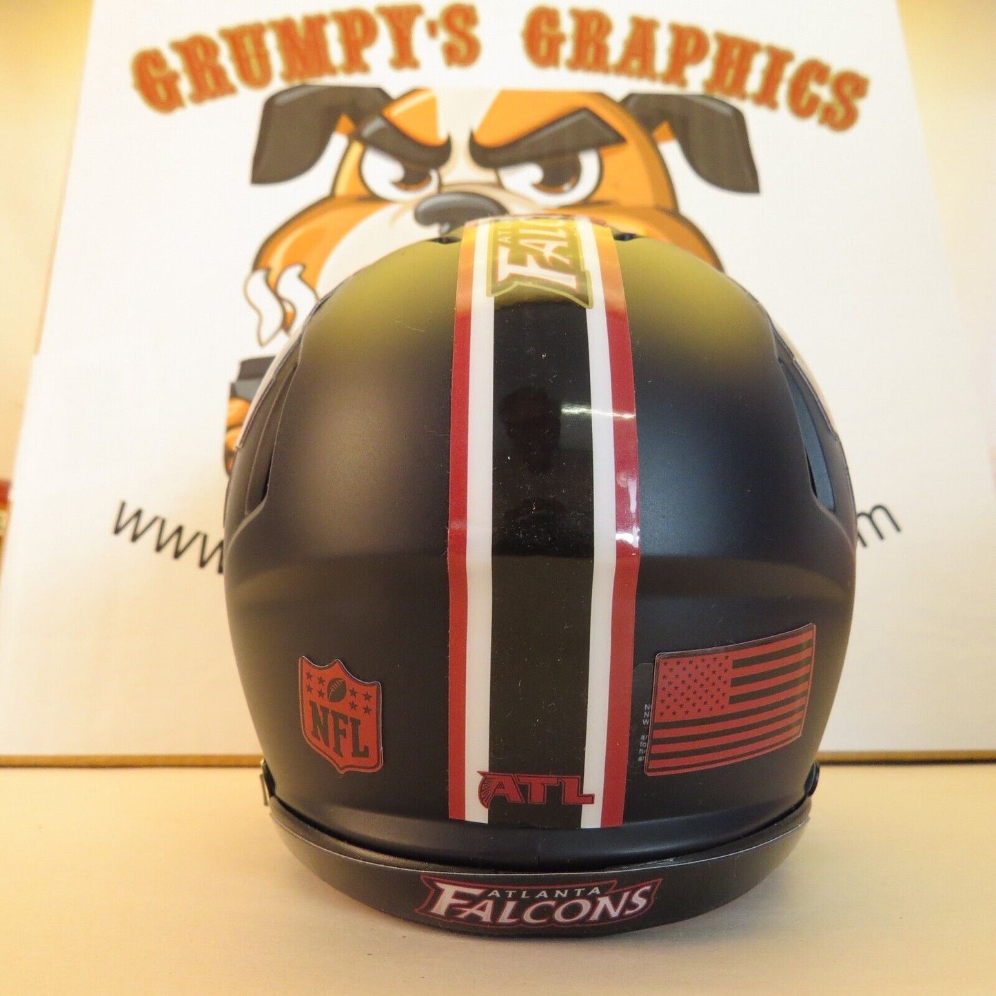 Atlanta Falcons Custom Mini Helmet Alternate Concept on Black