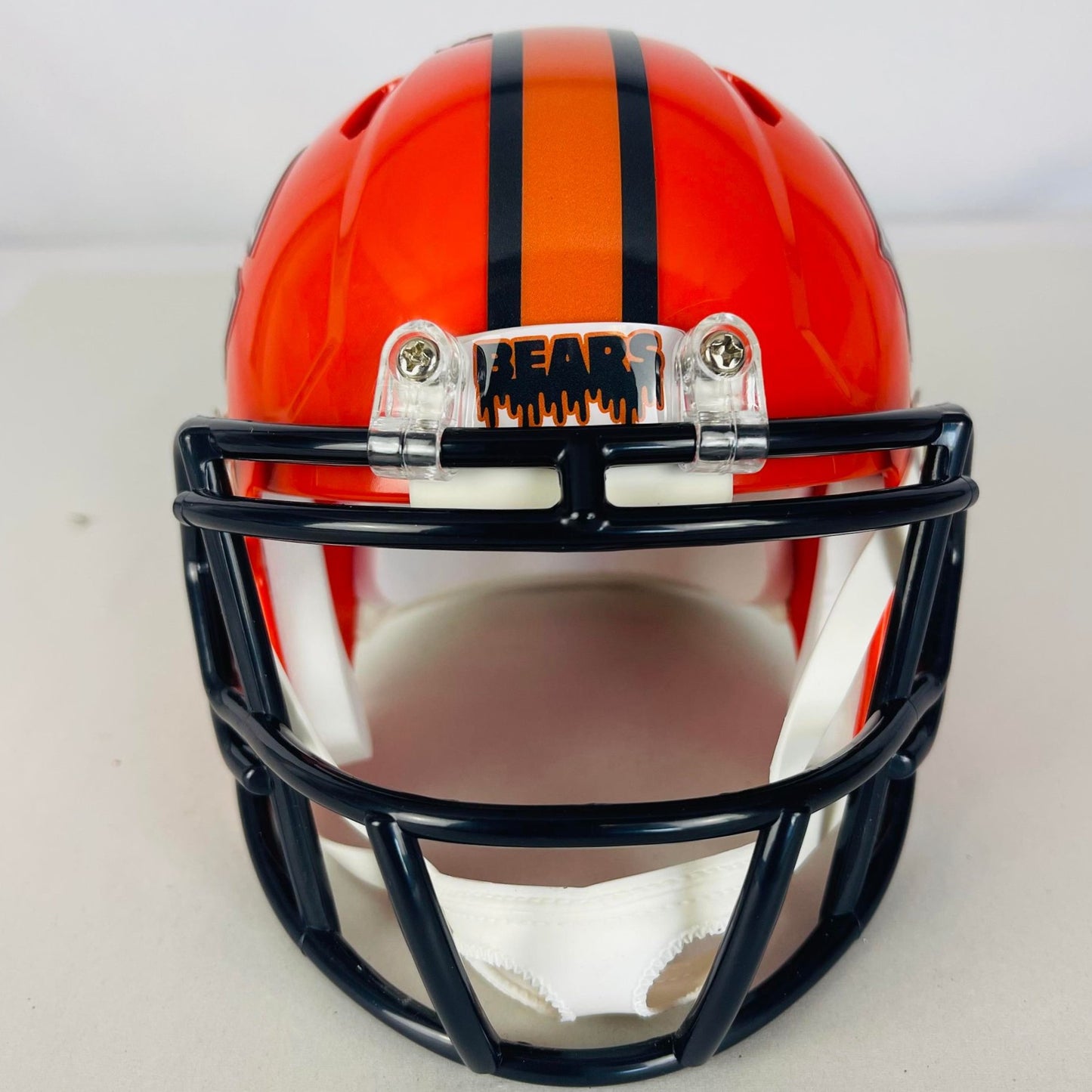 Chicago Bears Custom Mini Helmet - Orange Drip