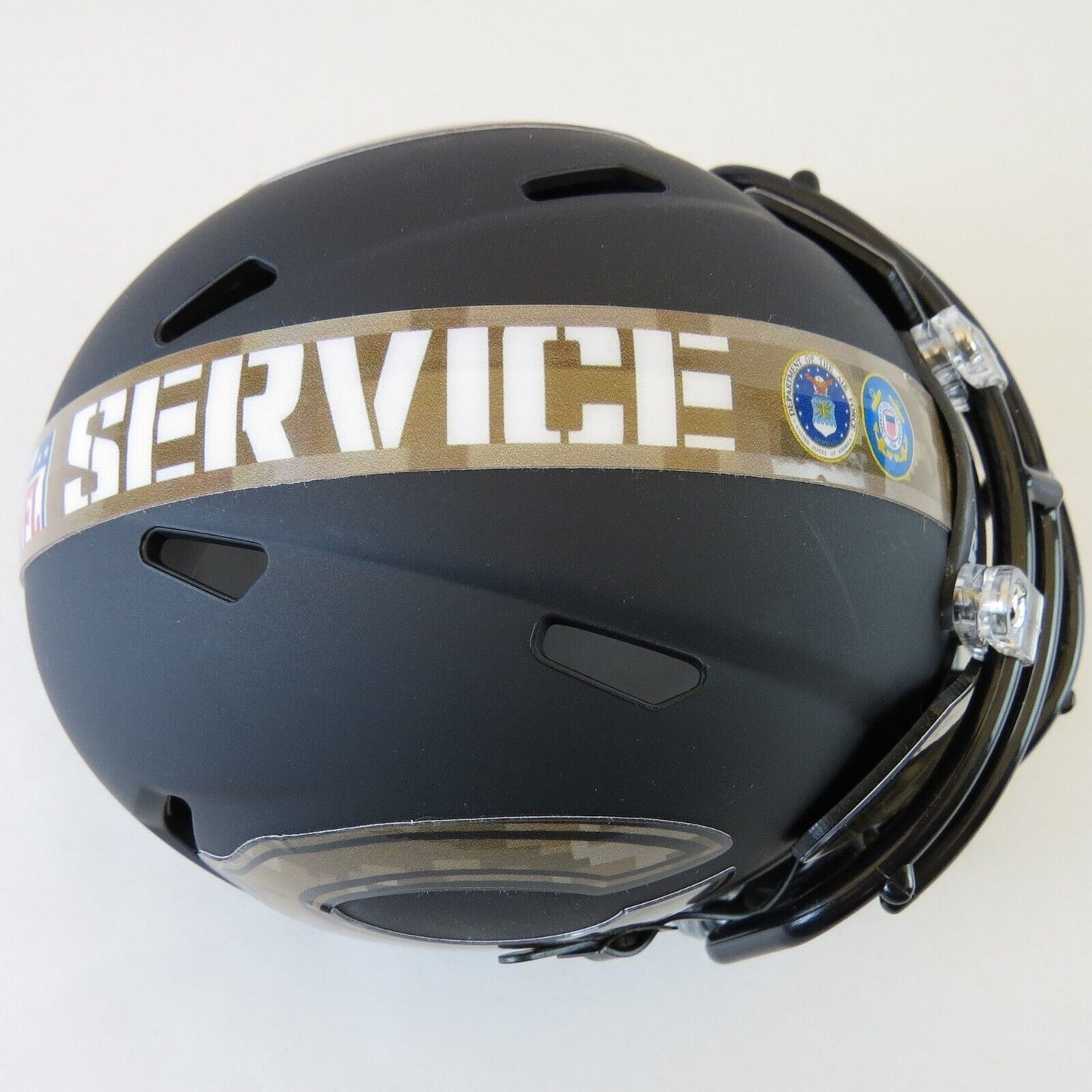 Chicago Bears Custom Mini Helmet STS Salute to Service Themed Black Matte