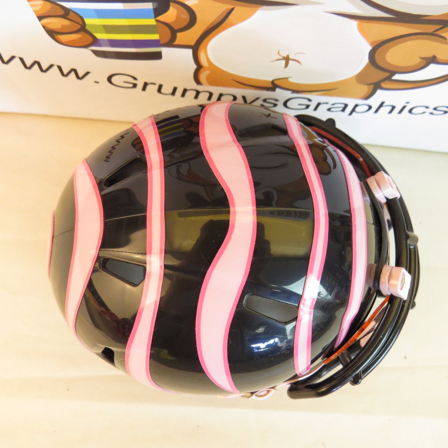 Cincinnati Bengals Custom Mini Helmet BCA Breast Cancer Awareness