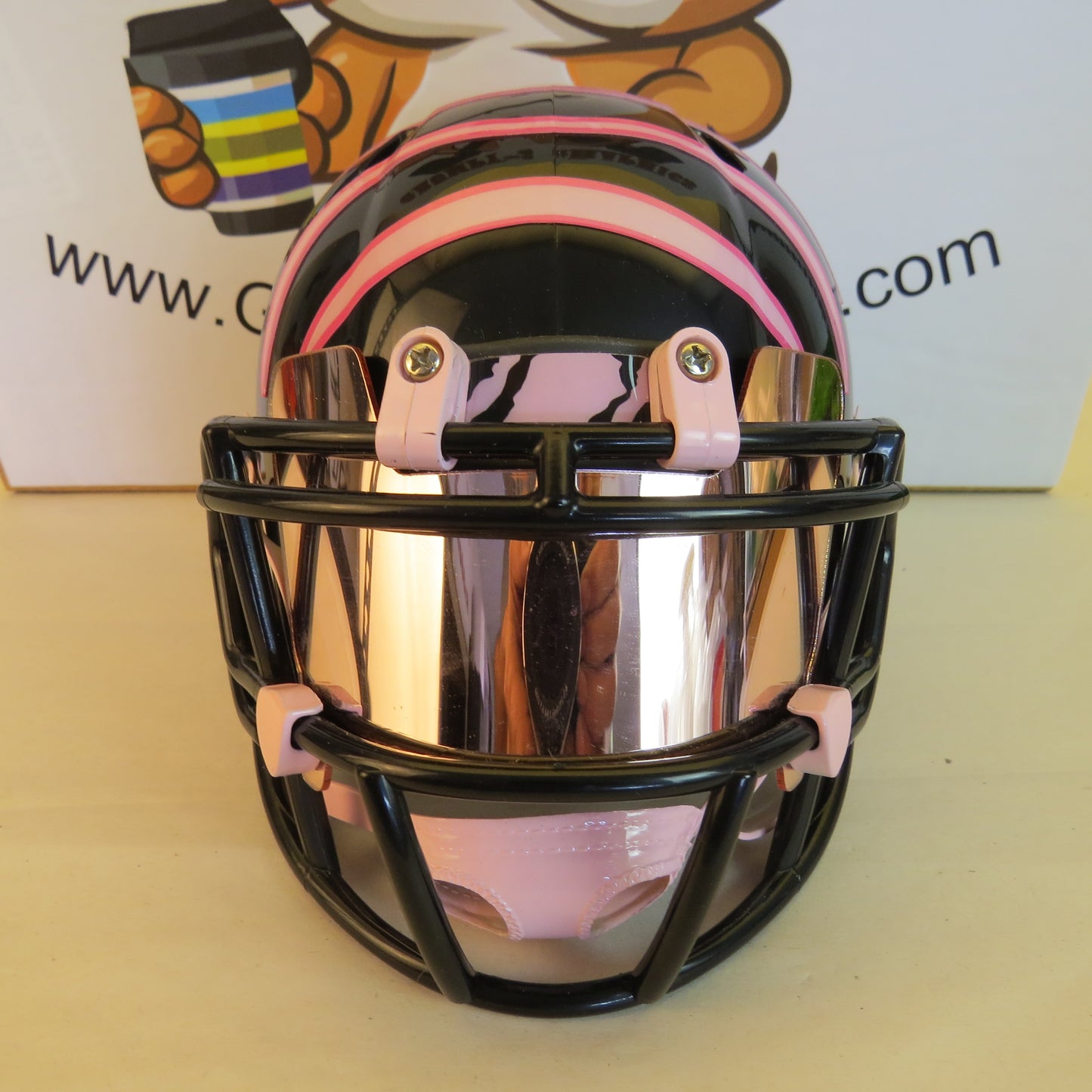 Cincinnati Bengals Custom Mini Helmet BCA Breast Cancer Awareness