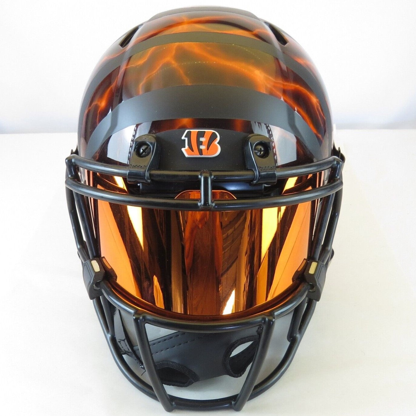 Cincinnati Bengals Custom Auth Helmet ALL HAND PAINTED w/ painted matte stripes