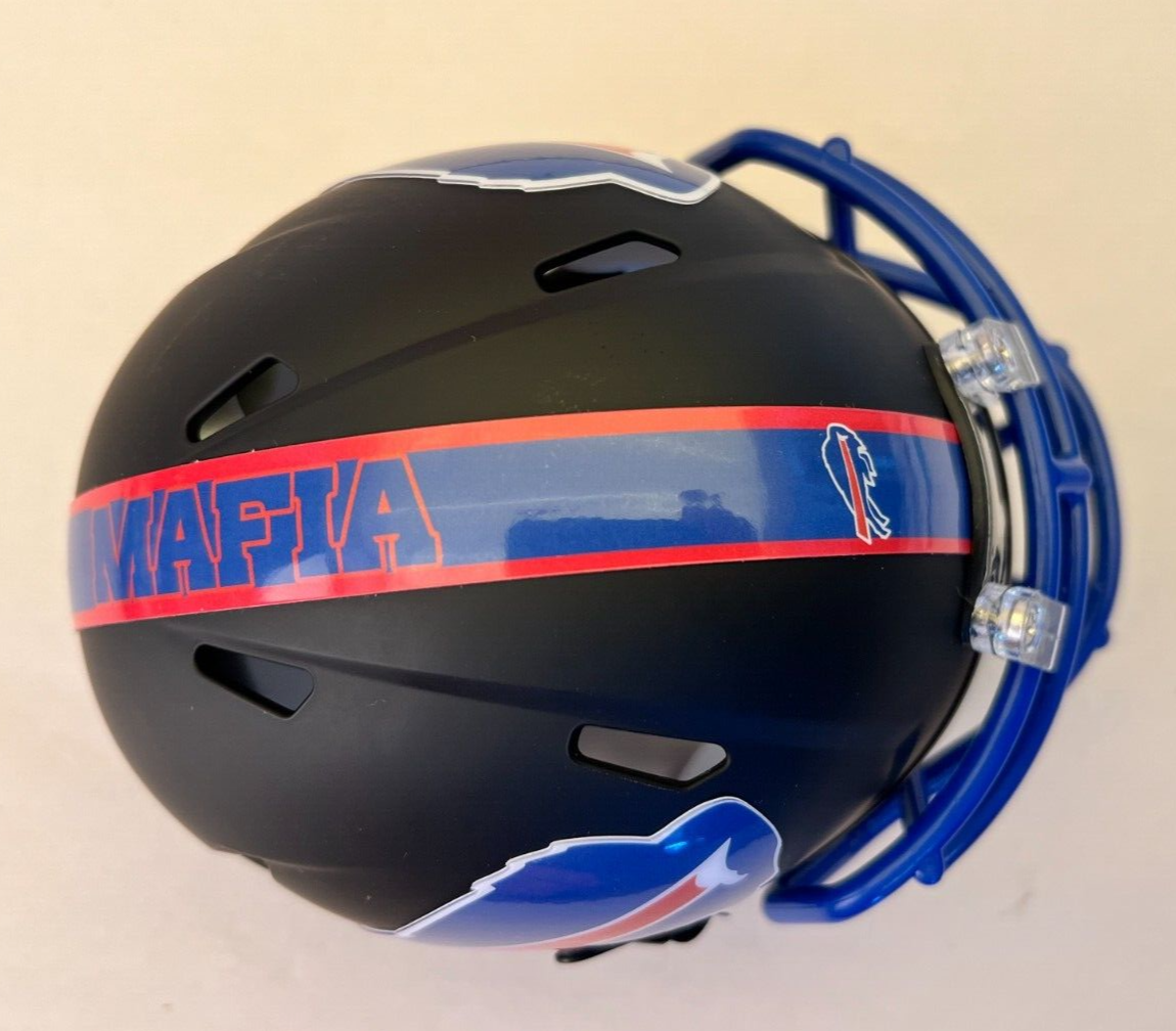 Buffalo Bills Custom Mini Helmet Matte Black