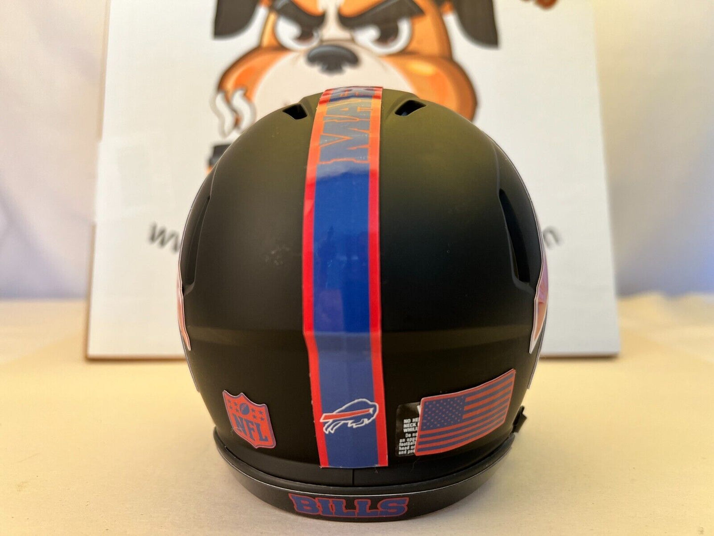 Buffalo Bills Custom Mini Helmet Matte Black