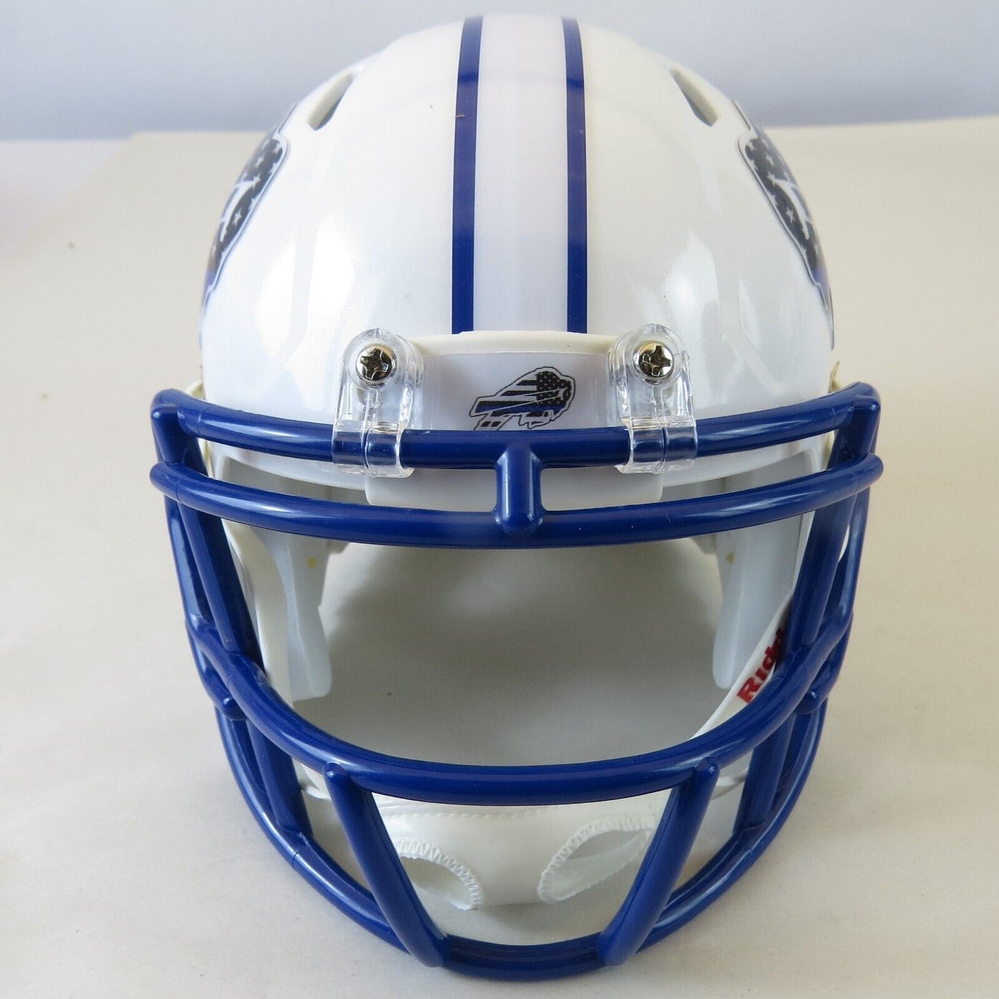 Buffalo Bills Custom Mini Helmet Thin Blue Line White