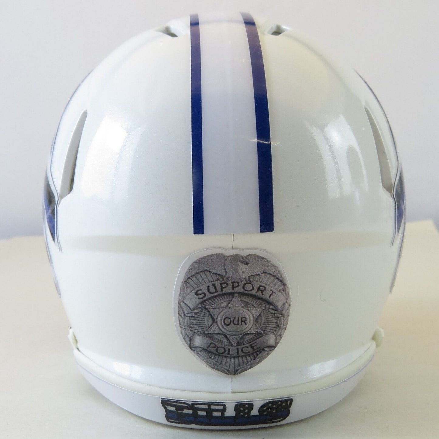 Buffalo Bills Custom Mini Helmet Thin Blue Line White