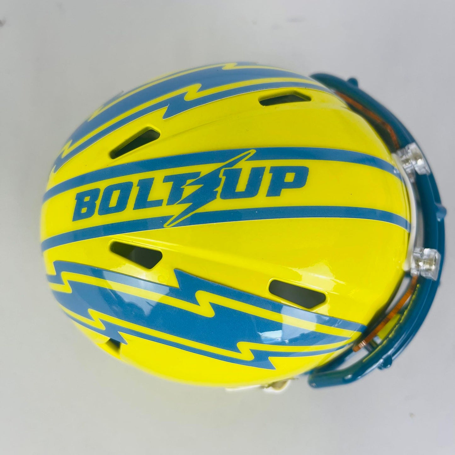 Los Angeles Chargers Custom Painted Mini Helmet - Bright Yellow