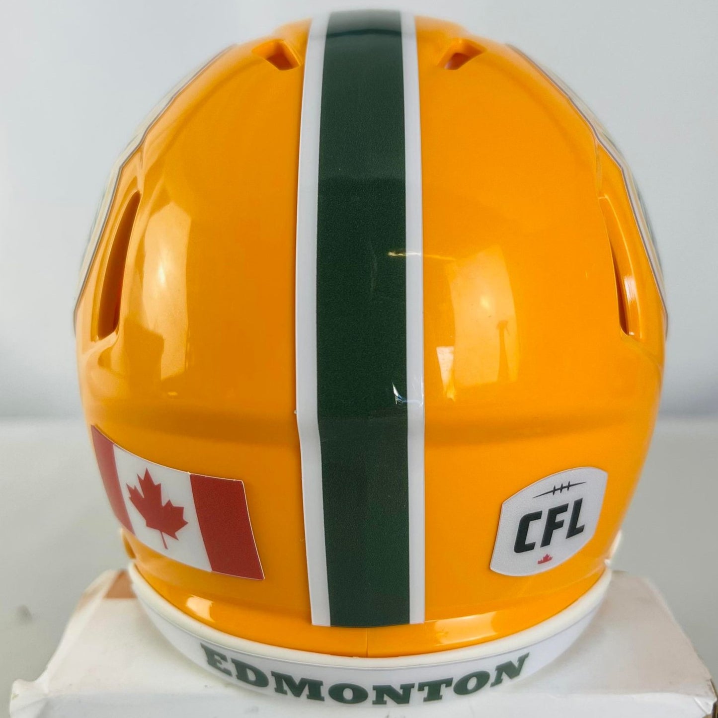 Edmonton Elks (Eskimos) Custom Mini Helmet - Yellow Indiginous