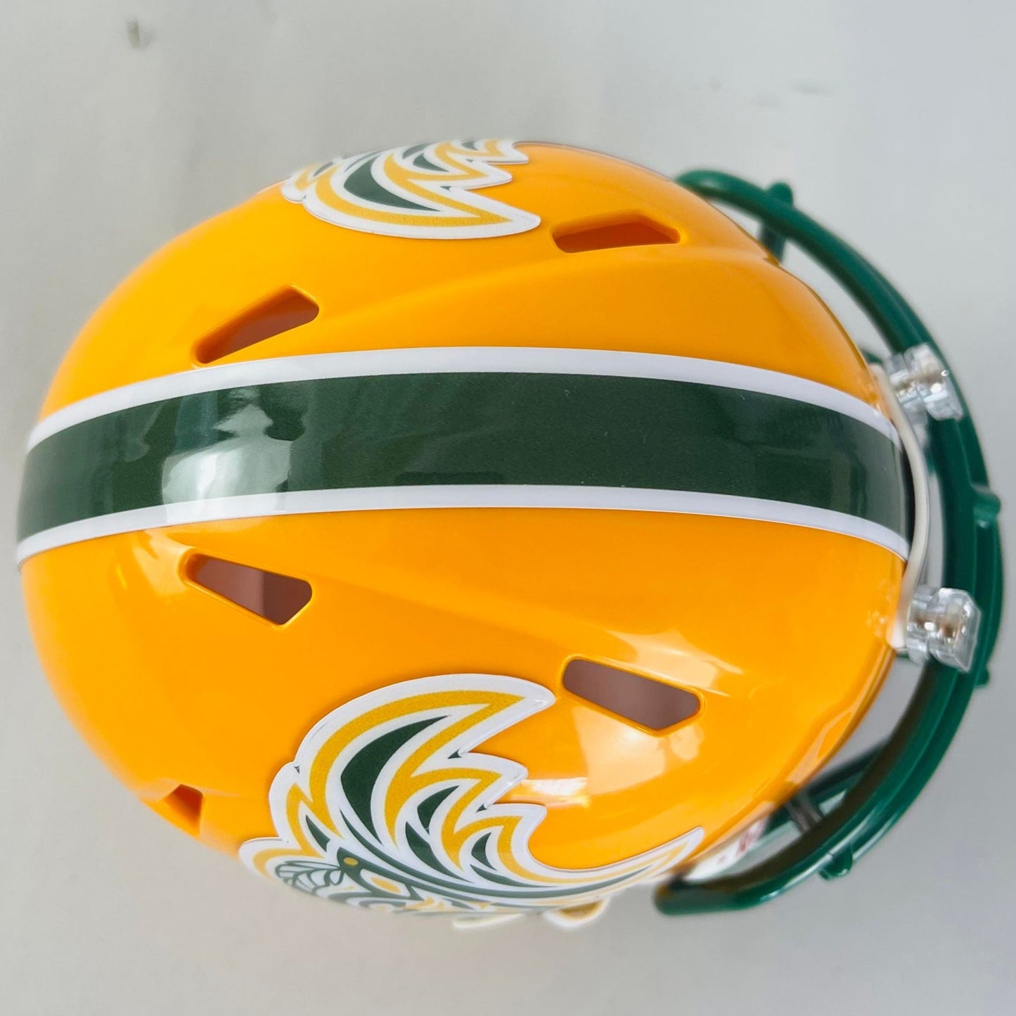 Edmonton Elks (Eskimos) Custom Mini Helmet - Yellow Indiginous