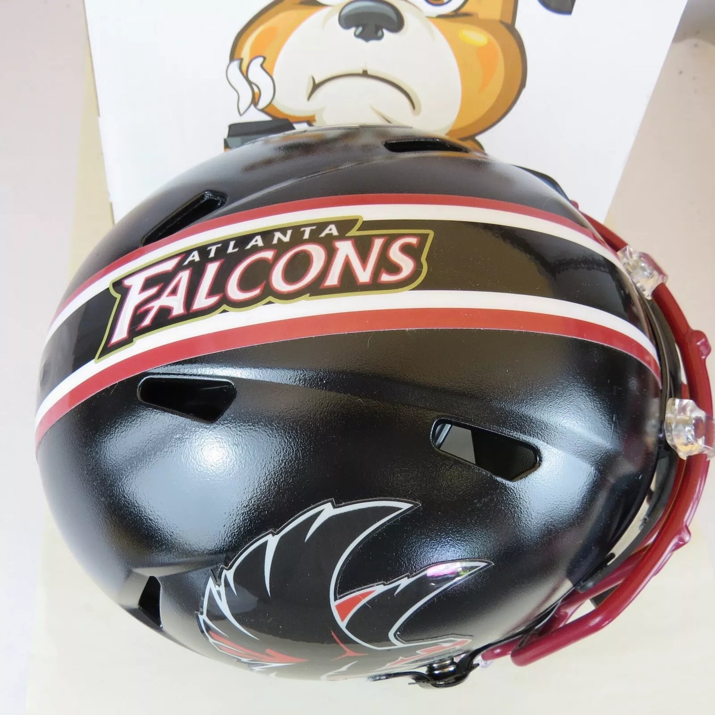 Atlanta Falcons Custom Auth Helmet Ballistic Black Matte Alternate