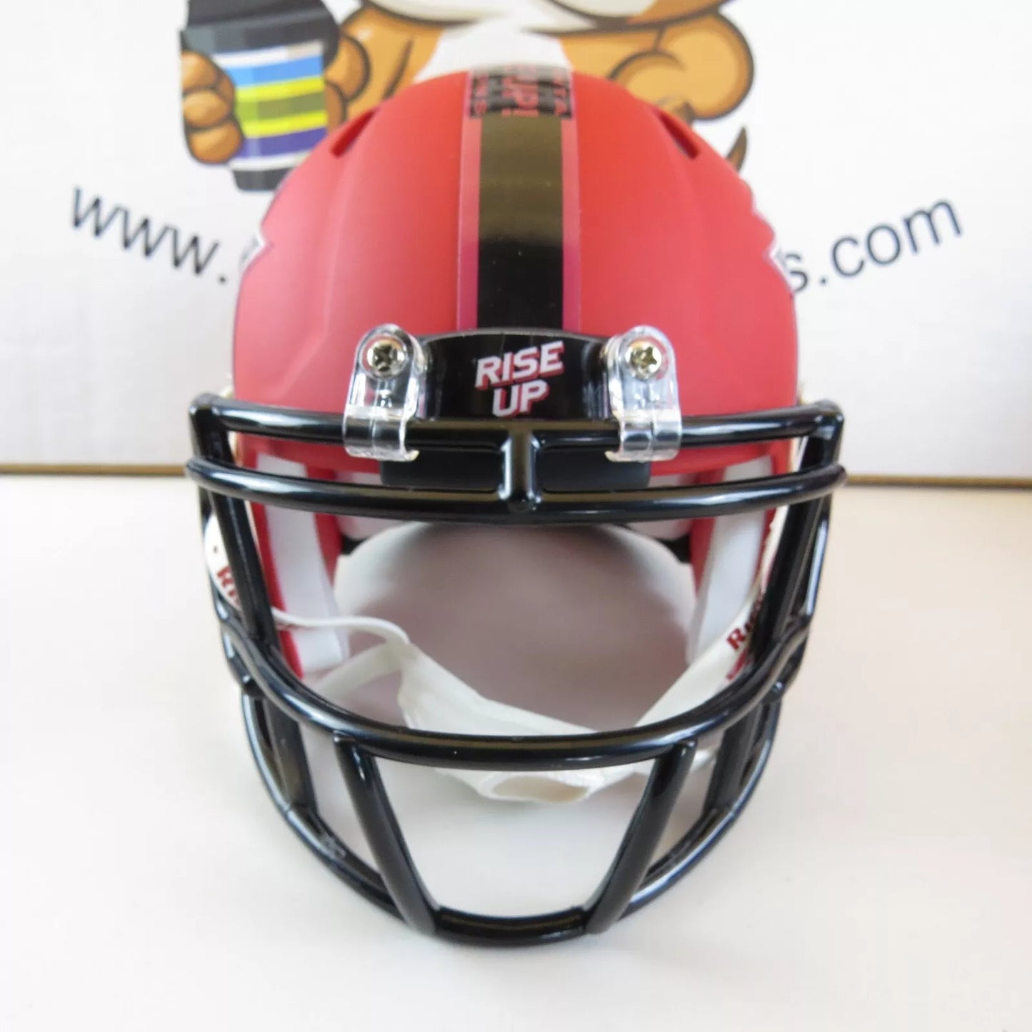 Atlanta Falcons Custom Mini Helmet Alternate Concept on Red Matte