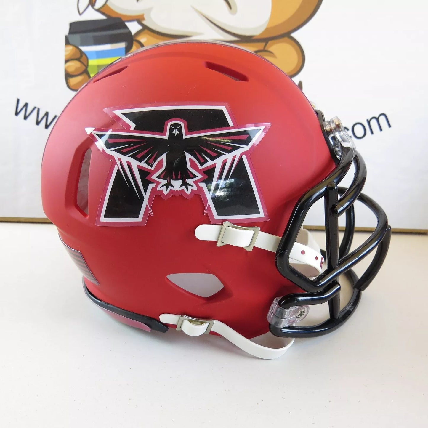 Atlanta Falcons Custom Mini Helmet Alternate Concept on Red Matte