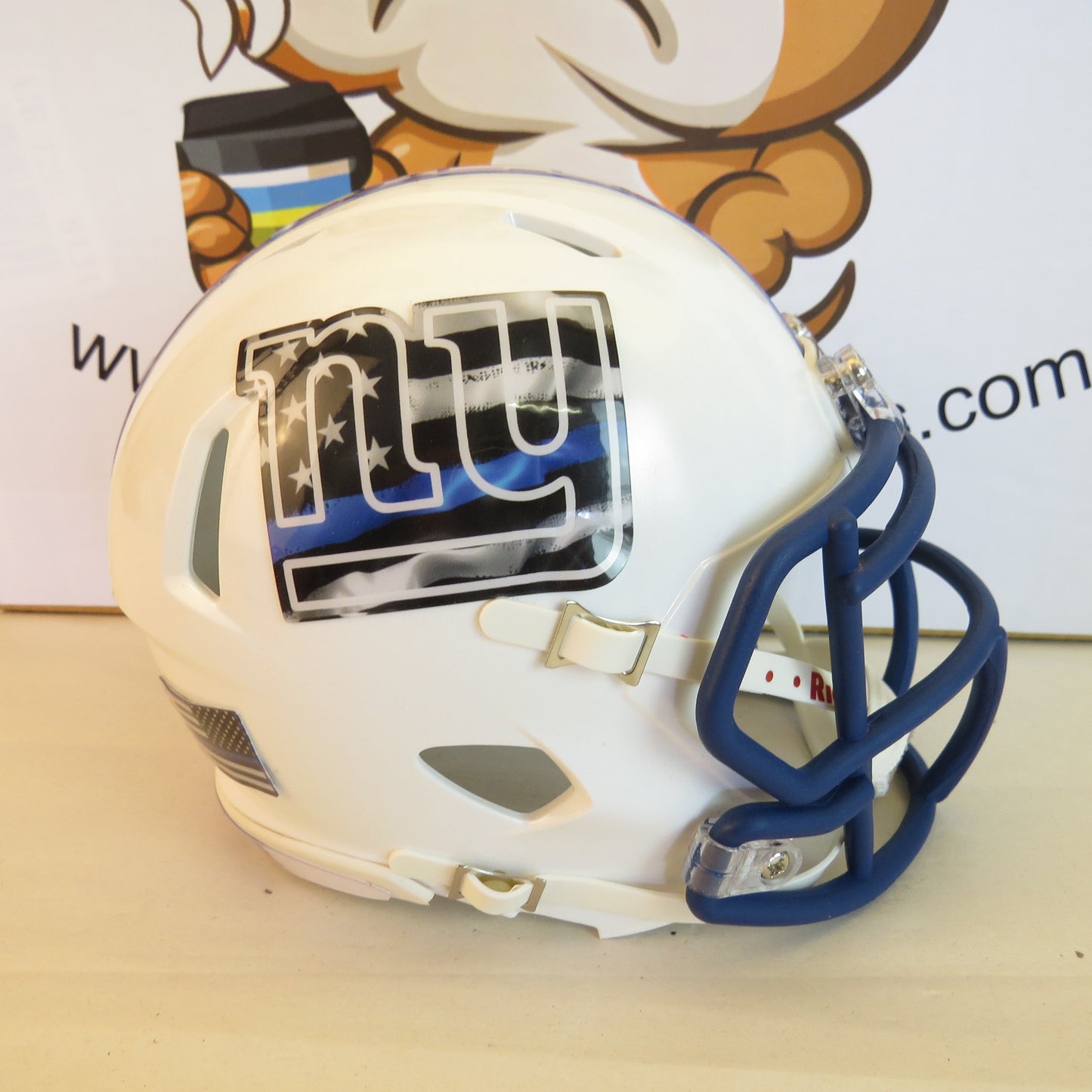 New York Giants Custom Mini Helmet Thin Blue Line