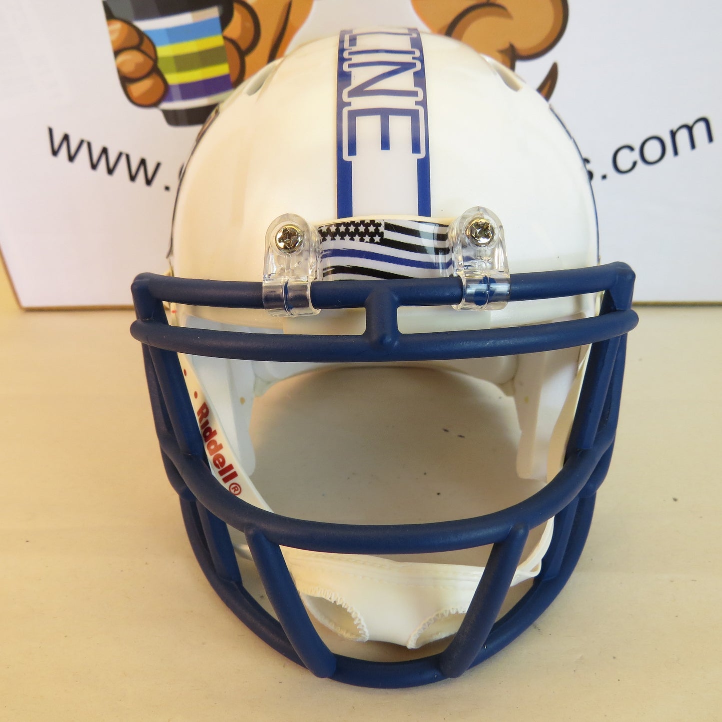 New York Giants Custom Mini Helmet Thin Blue Line