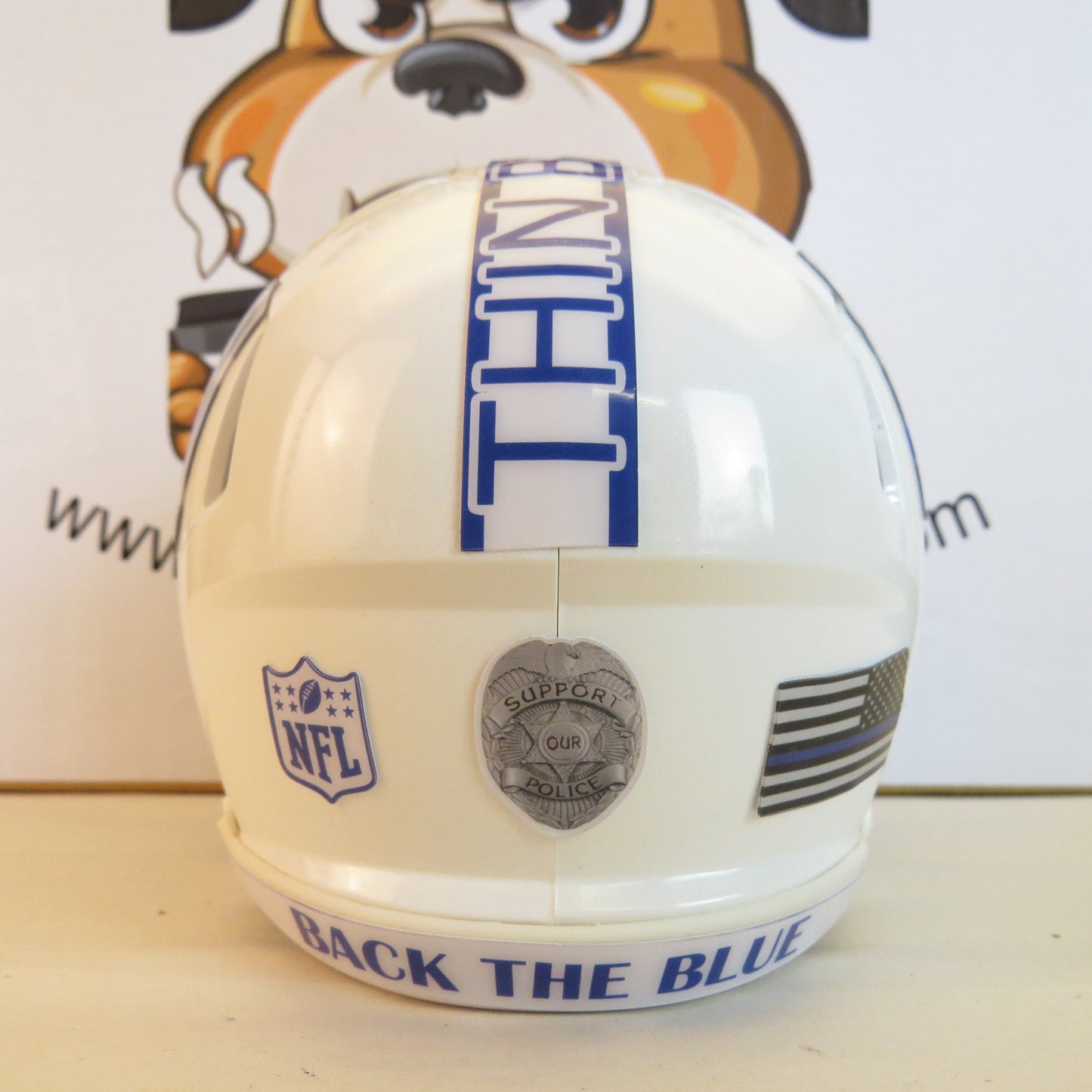 New York Giants Custom Mini Helmet Thin Blue Line