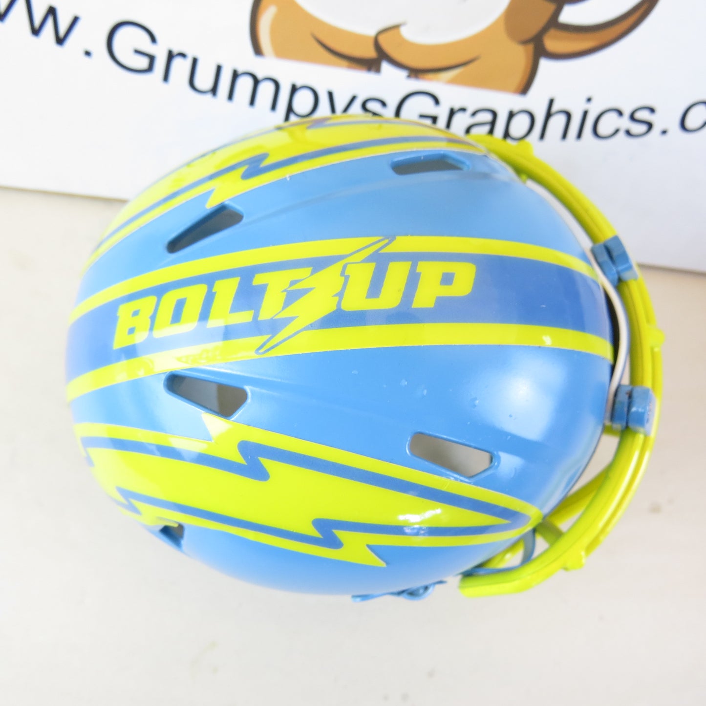 Los Angeles Chargers Custom Mini Helmet Baby Blue