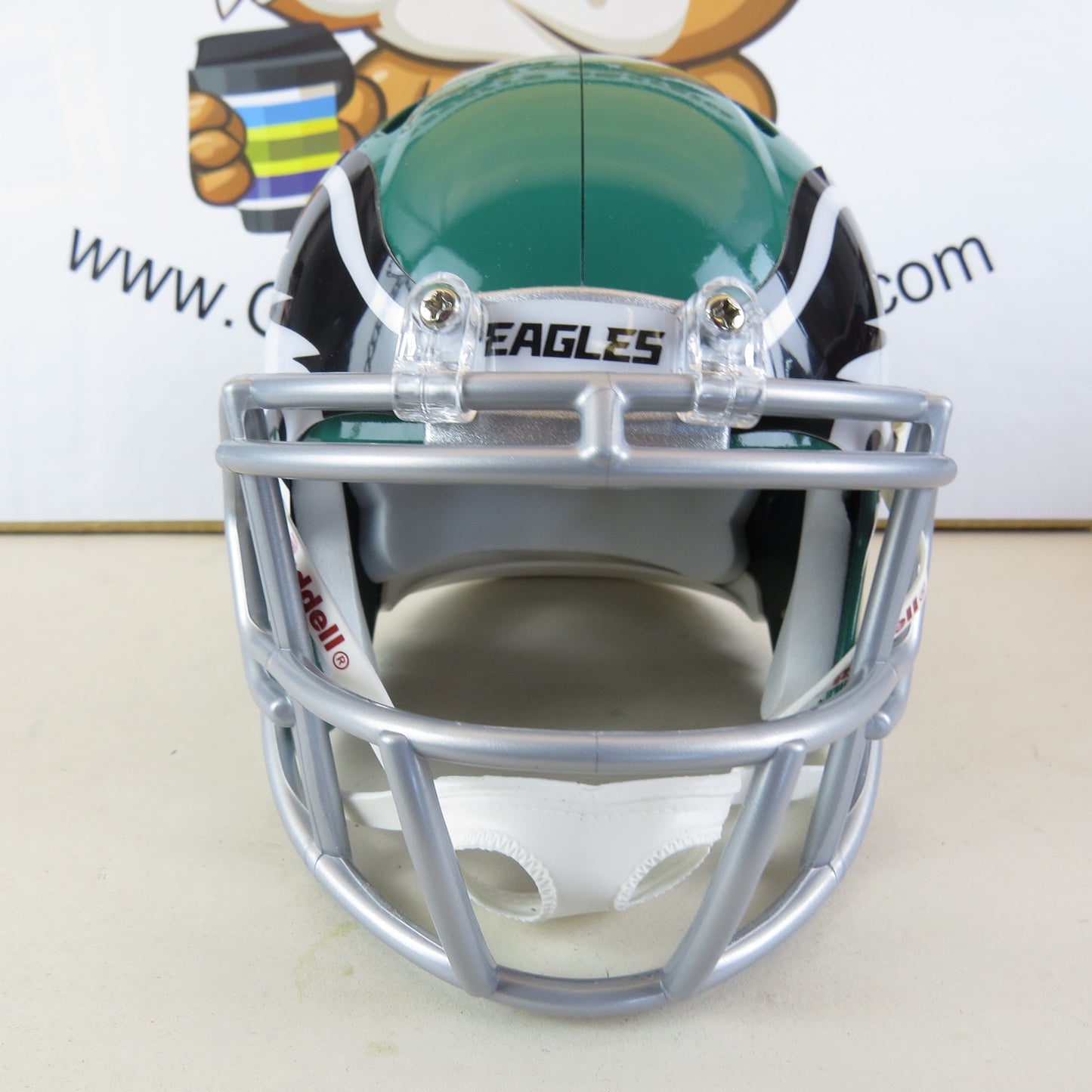 Philadelphia Eagles Custom Mini Helmet Alternate Concept on Kelly Green